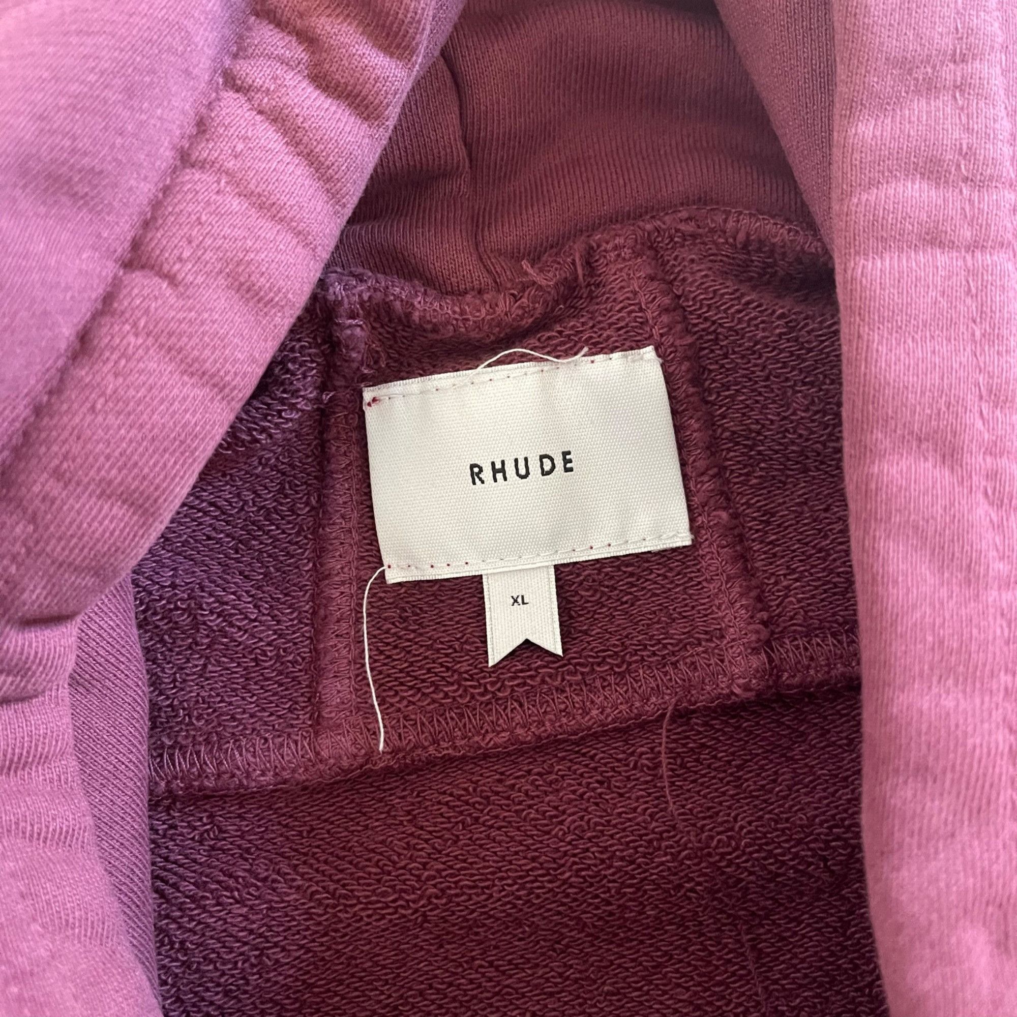 Rhude New RHUDE CHATEAU DE BURGUNDY HOODIE SZ XL Size US XL / EU 56 / 4 - 3 Thumbnail