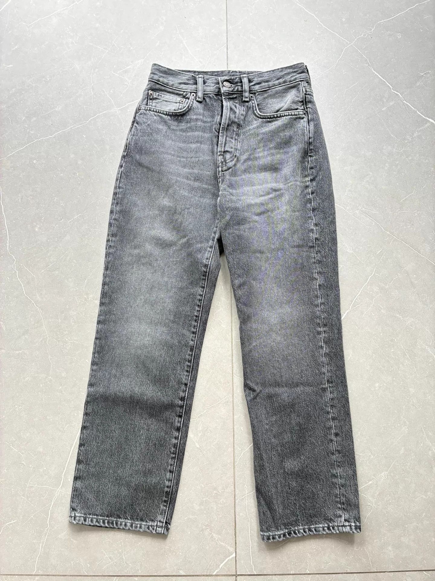 Acne Studios Acne Studios Black Gray Straight Jeans 26 Size 26" / US 2 / IT 38 - 2 Thumbnail