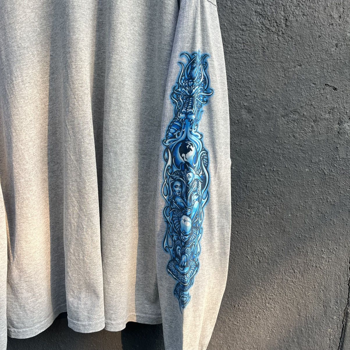 Hook-Ups Thrashed Faded Vintage Tribal Skateboard Tee Size US XXL / EU 58 / 5 - 2 Thumbnail
