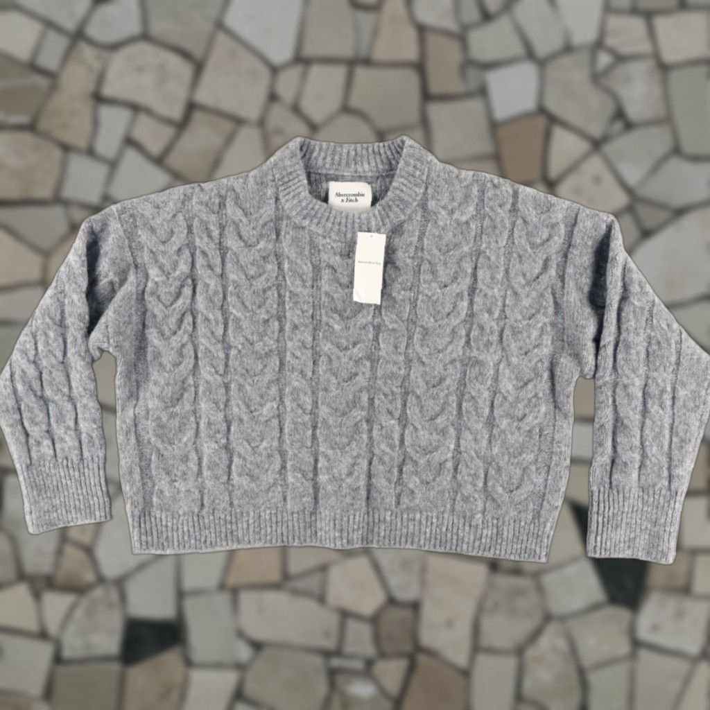 Abercrombie & Fitch Abercrombie & Fitch Crop Fisherman Gray Women's S Shirt Size S / US 4 / IT 40 - 1 Thumbnail