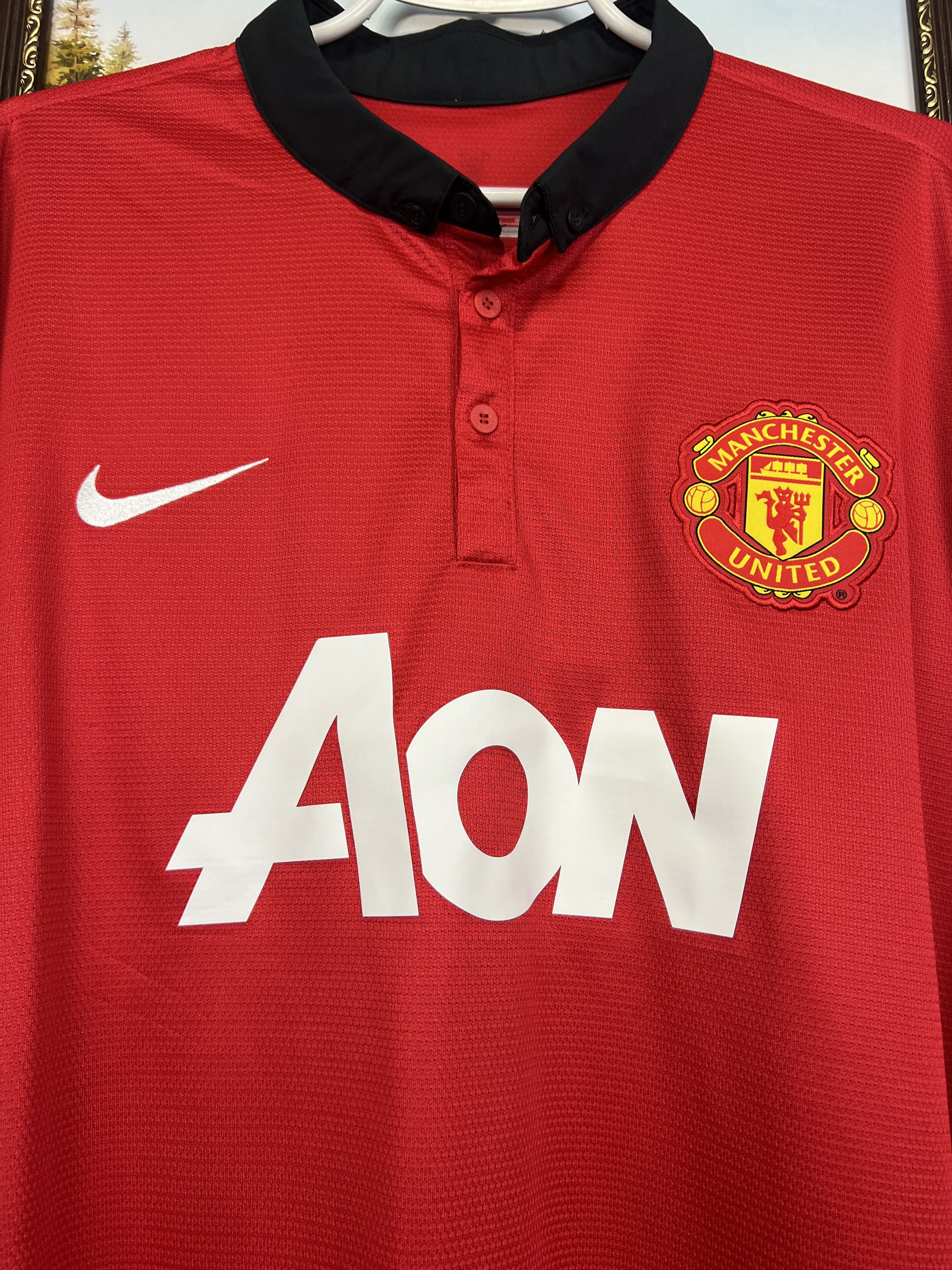 Nike Manchester United football shirt Long Sleeve Jersey Size 3XL Size US XXL / EU 58 / 5 - 3 Thumbnail