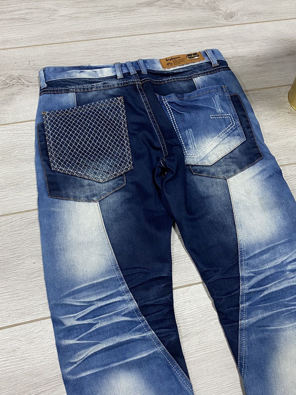 Vintage Jeans dirty Pants patch faded crashed denim y2k distressed Size US 32 / EU 48 - 9 Thumbnail