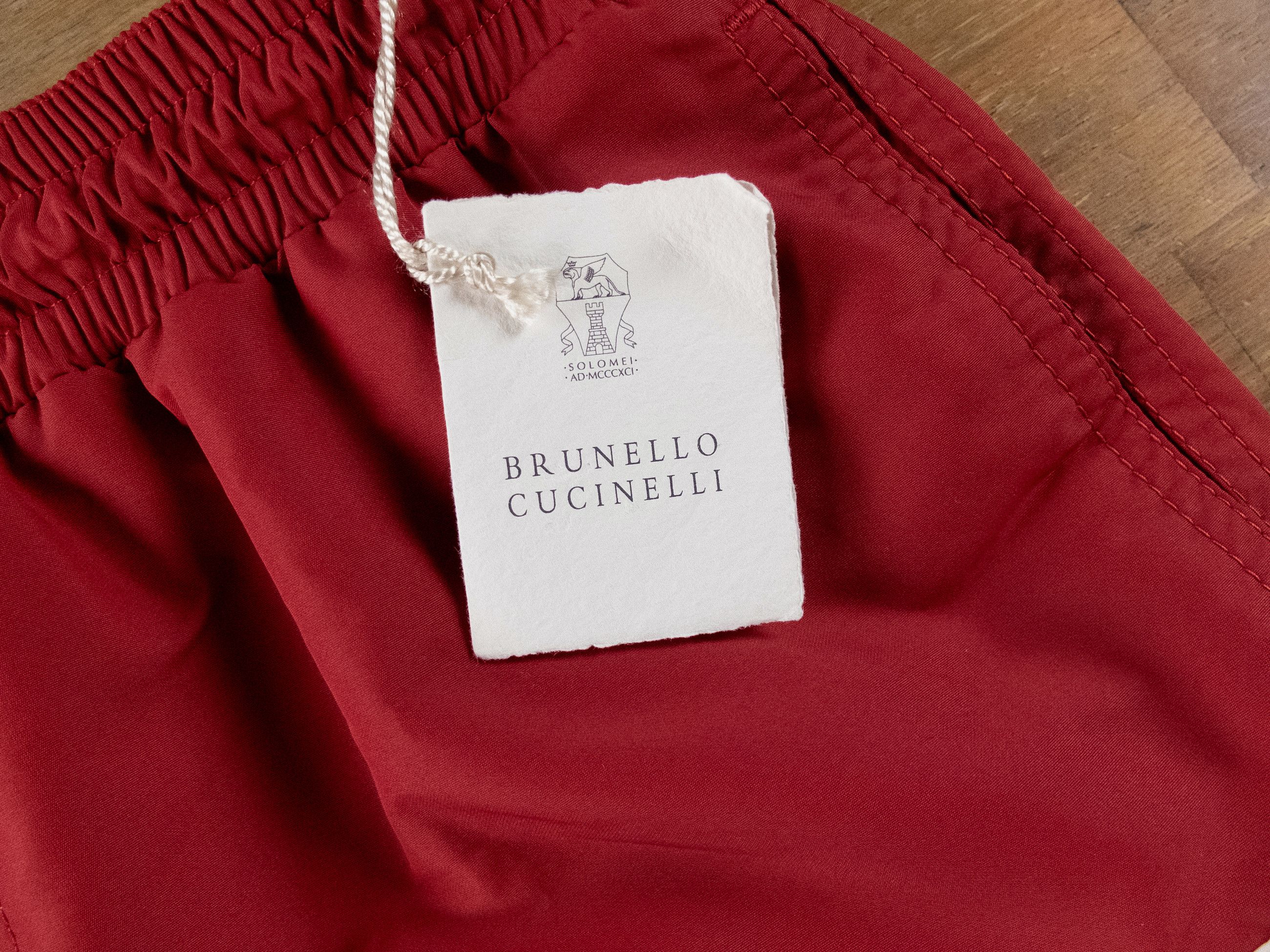 Brunello Cucinelli BRUNELLO CUCINELLI red white Across Meridian swim shorts S Size US 30 / EU 46 - 6 Thumbnail