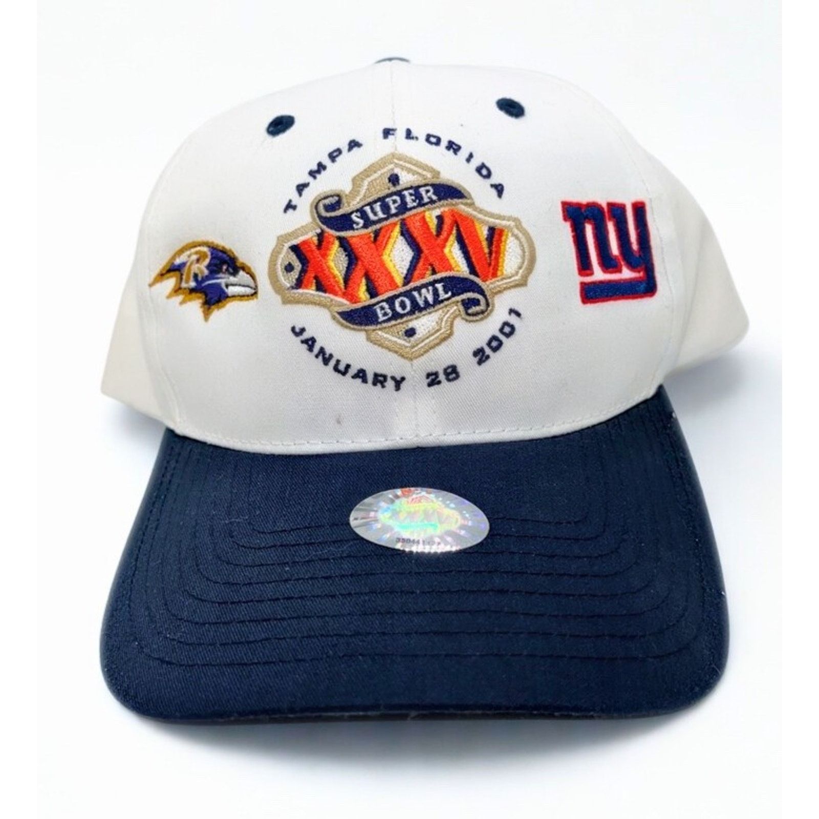 Twins Enterprise Inc. Super Bowl XXXV Giants vs Ravens Hat Twin Enterprises NFL Size ONE SIZE - 4 Thumbnail