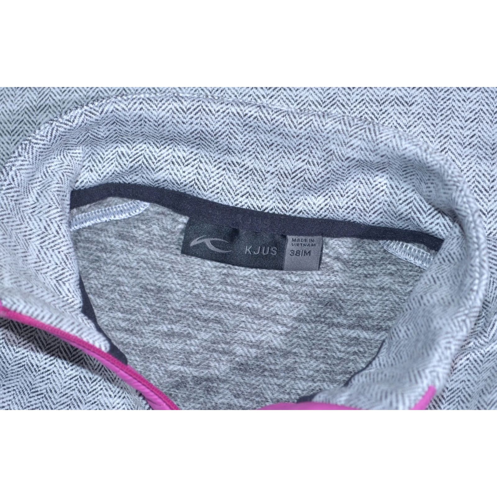 KJUS KJUS Womens Ski Pullover Fleece Half Zip Gray Pink Thermal Layer Top 38 / M Size S / US 4 / IT 40 - 6 Thumbnail