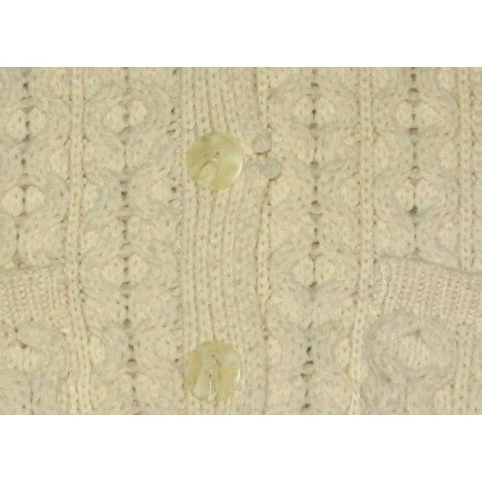 Vintage ARAN CRAFTS Ireland Merino Wool Cardigan Large Cardigan Women L Ivory Merino Wool Made In Ireland Womens Size L / US 10 / IT 46 - 4 Thumbnail