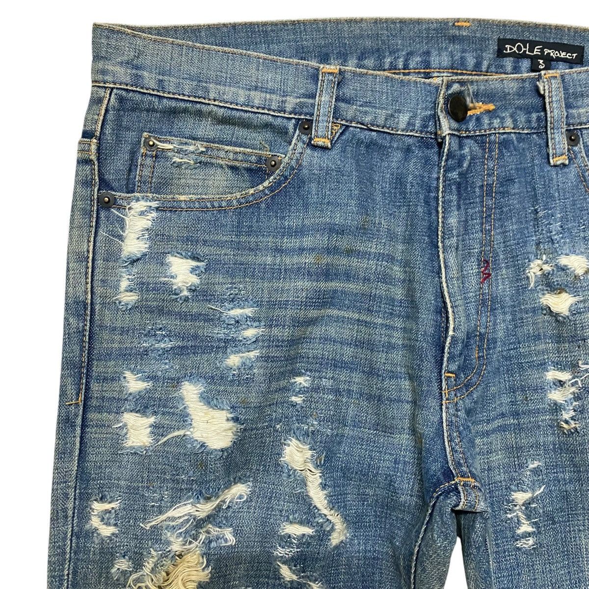 Japanese Brand Dole Project Damage Jeans Size US 34 / EU 50 - 4 Thumbnail