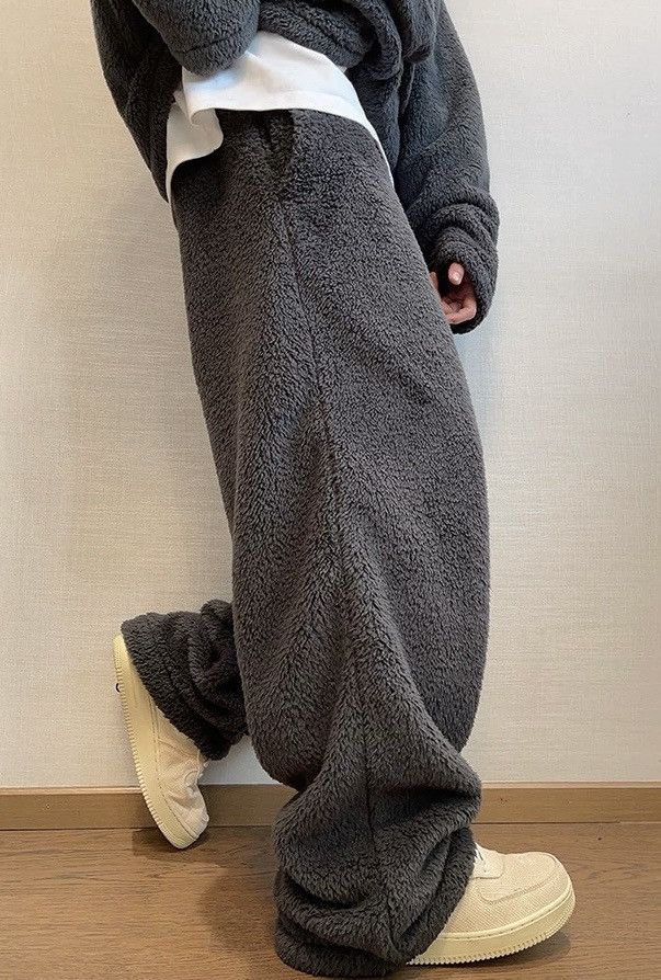 Japanese Brand × Vintage Outdoor retro punk fluffy fleece baggy pants Size US 28 / EU 44 - 3 Thumbnail