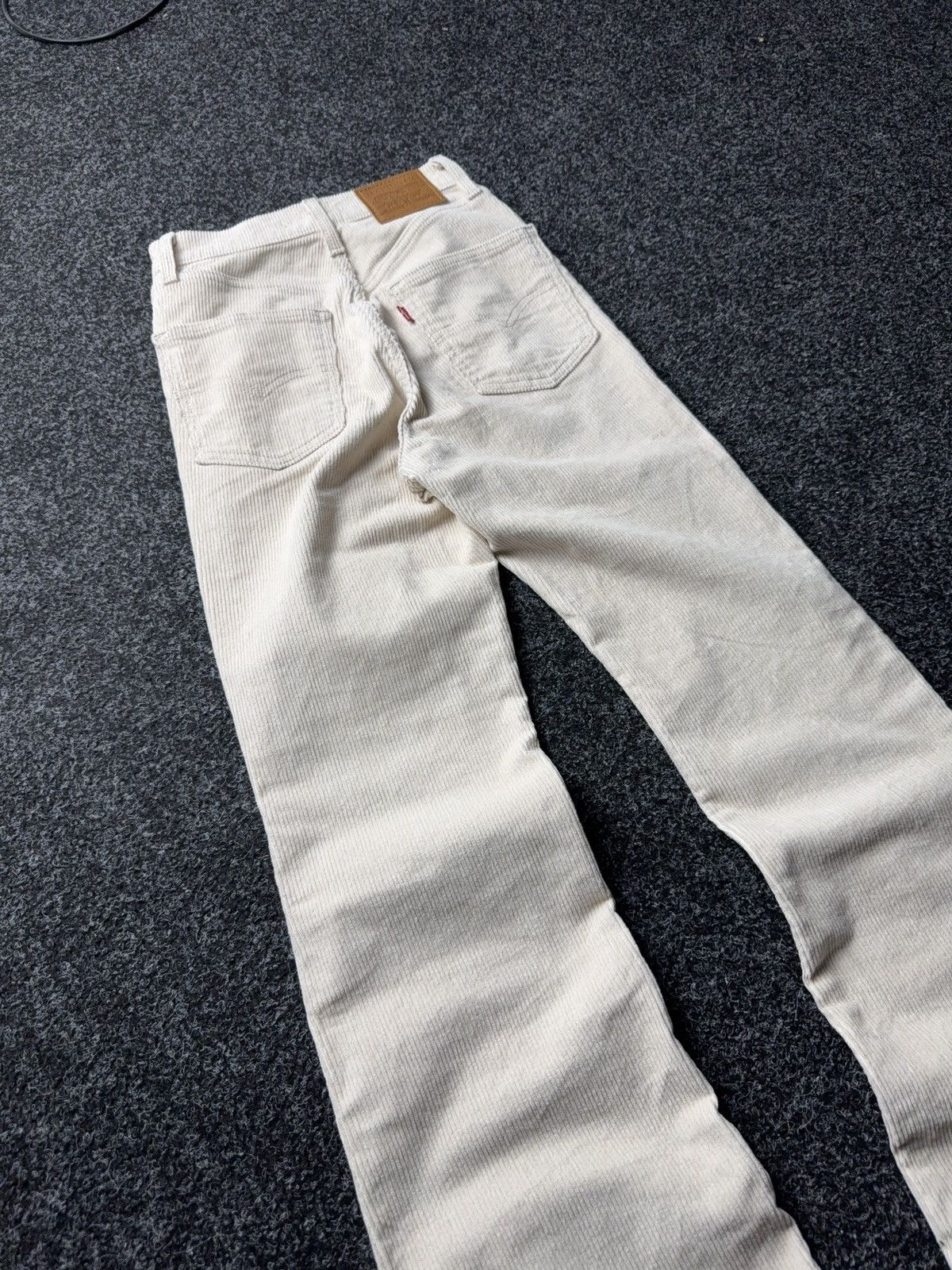Levi's Retro Style 70s Levi’s Corduroy Flared Pants Cream Y2K 00s Size 23" - 14 Thumbnail