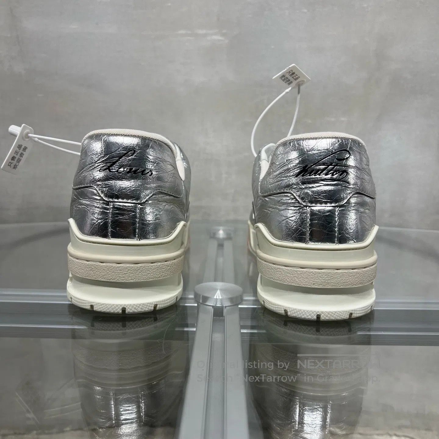 Louis Vuitton Louis Vuitton Trainer tin foil silver shoes Size US 9 / EU 42 - 6 Thumbnail