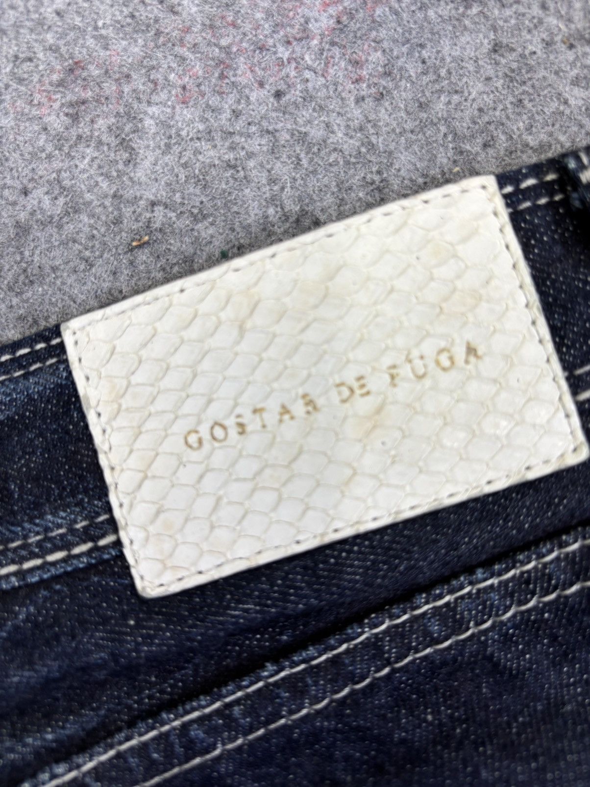 GOSTAR DE FUGA 💥Very Rare💥Archival Fuga Heavy Art Distressed Denim K7 Size US 30 / EU 46 - 16 Thumbnail