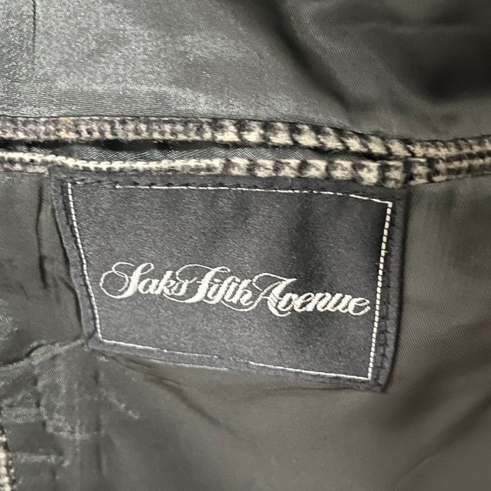 Saks Fifth Avenue Vintage Saks Fifth Avenue Camel Hair Gray Checkered Men's B Size 44L - 4 Thumbnail