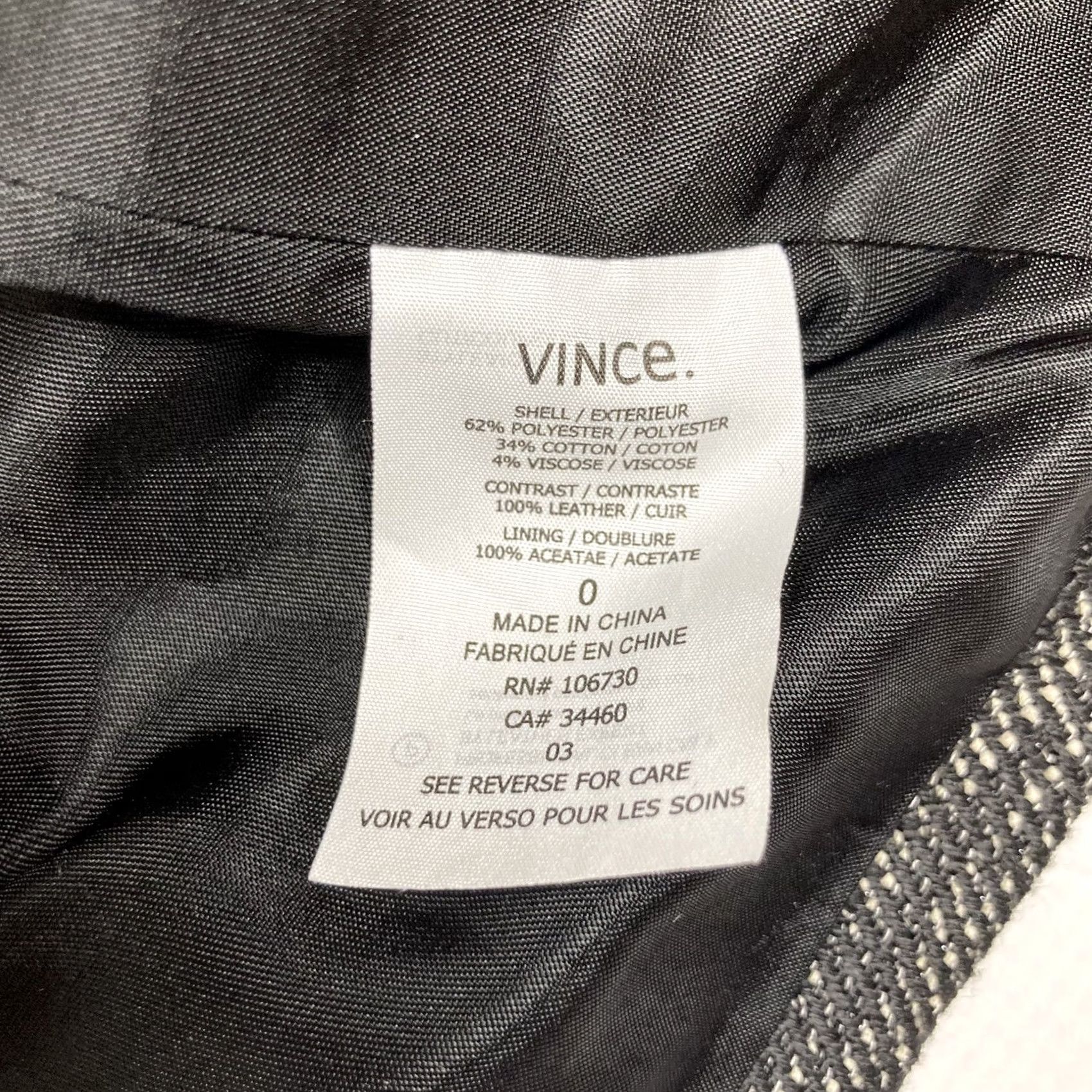 Vince Vince Tweed Zip Jacket Leather & Fringe And Leather Trim Boucle Size 0 Womens Jacket Size XS / US 0-2 / IT 36-38 - 6 Thumbnail