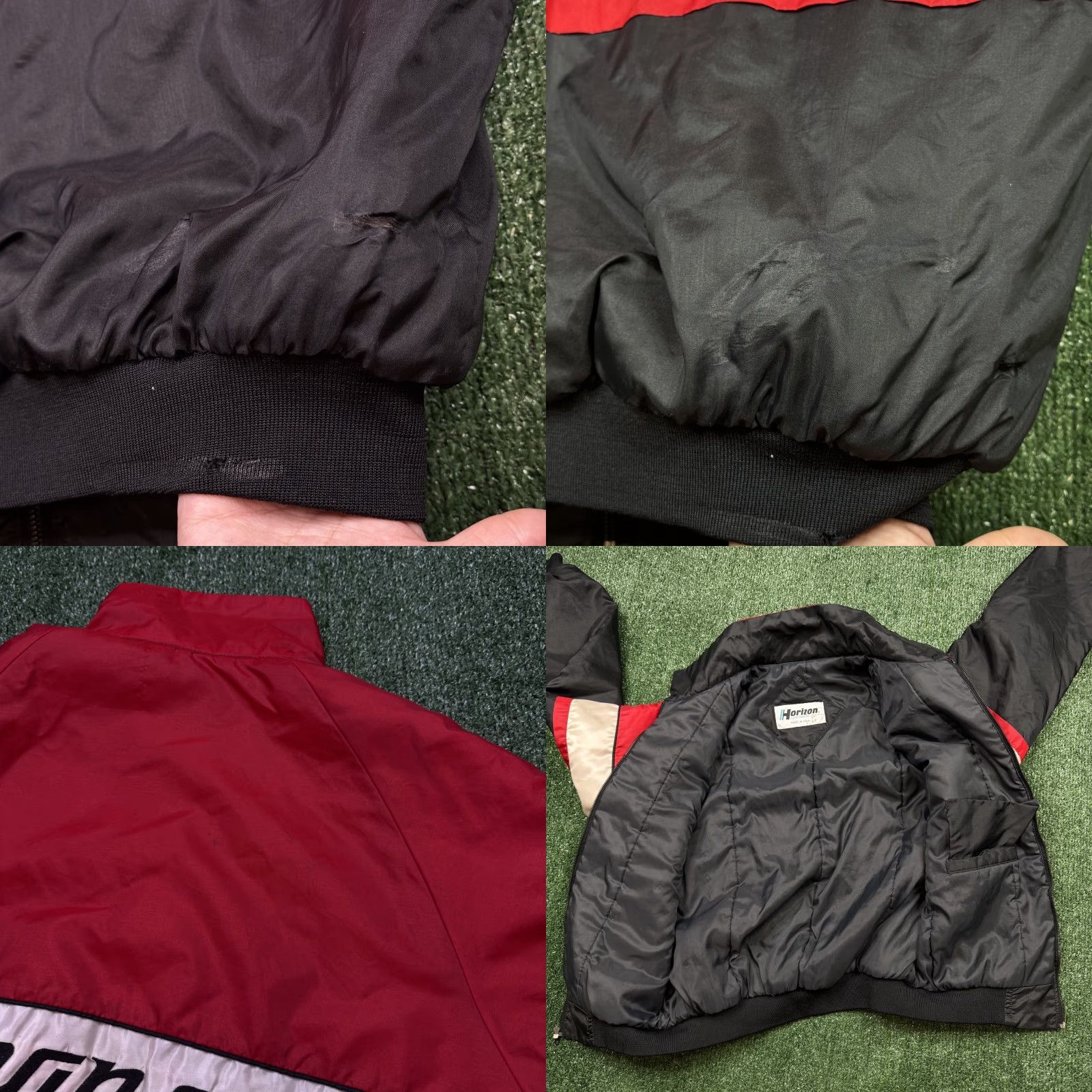Logo 7 VINTAGE Horizon Sportswear Jacket Black Nylon Full Zip Snap On Logo Size L Mens Size US L / EU 52-54 / 3 - 9 Thumbnail