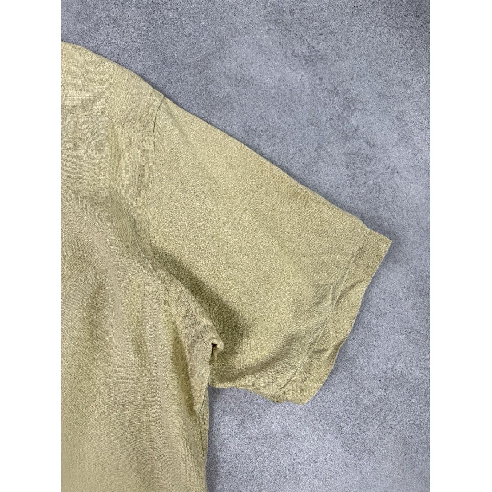 Ralph Lauren Vintage Polo Ralph Lauren Short Sleeve Liven Shirt Beige Size US XL / EU 56 / 4 - 14 Thumbnail