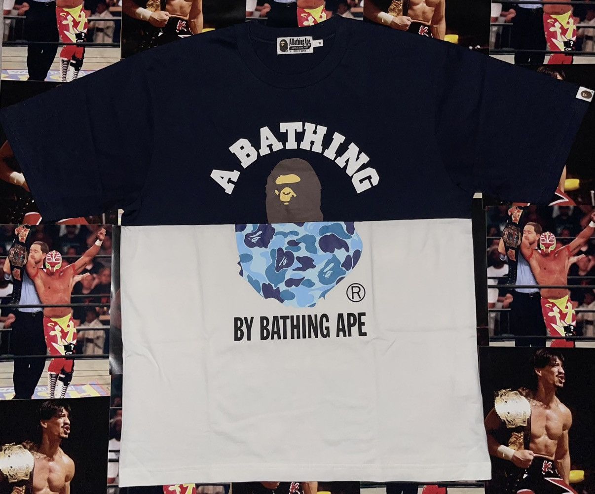Bape Bape College & By Bathing Ape Relaxed Fit Tee (M) Size US M / EU 48-50 / 2 - 2 Thumbnail