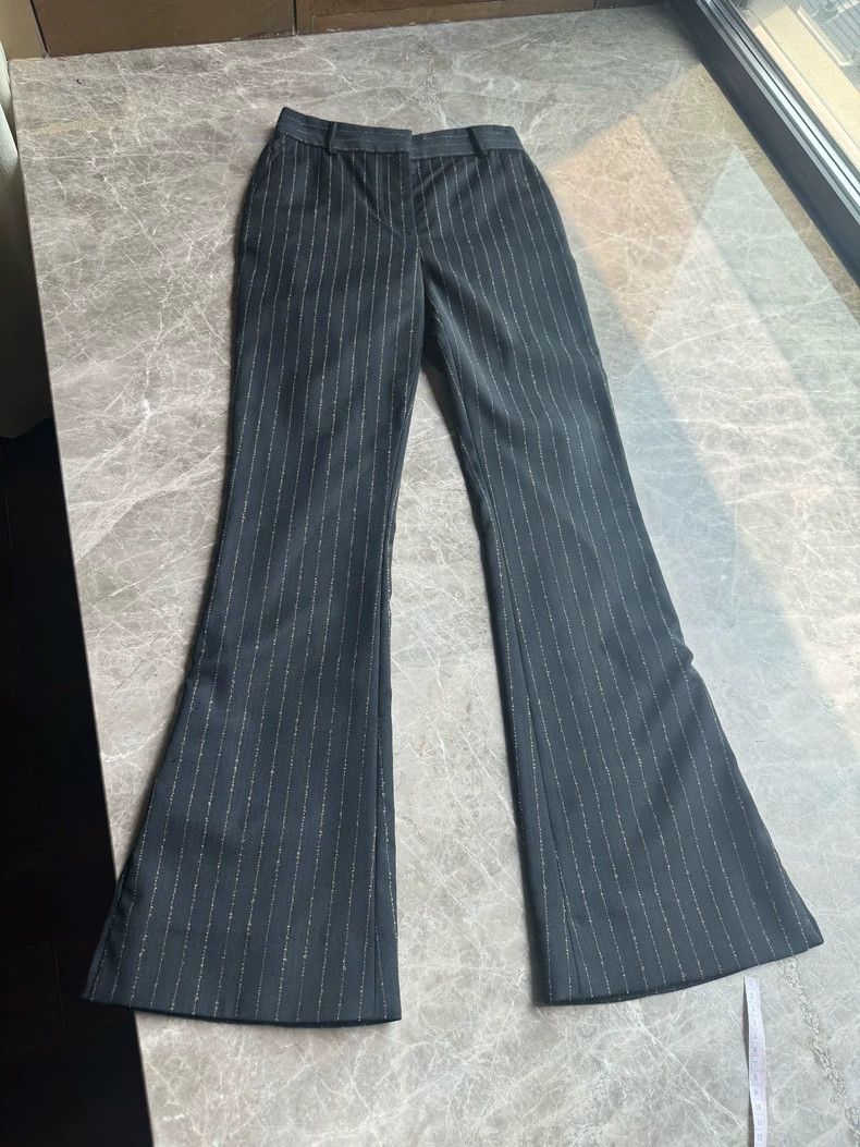 Acne Studios Acne Studios Black vertical striped trousers Size US 34 / EU 50 - 1 Thumbnail
