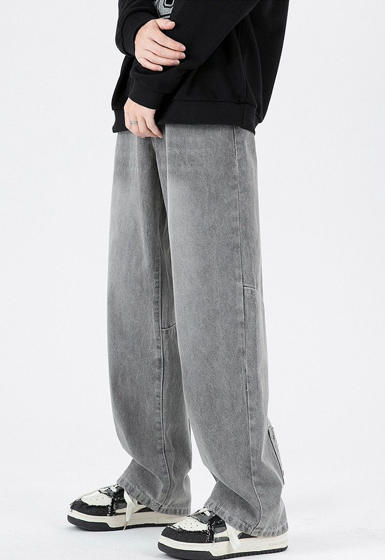 Japanese Brand × Jean Casual washed distressed loose straight jeans Size US 32 / EU 48 - 2 Thumbnail