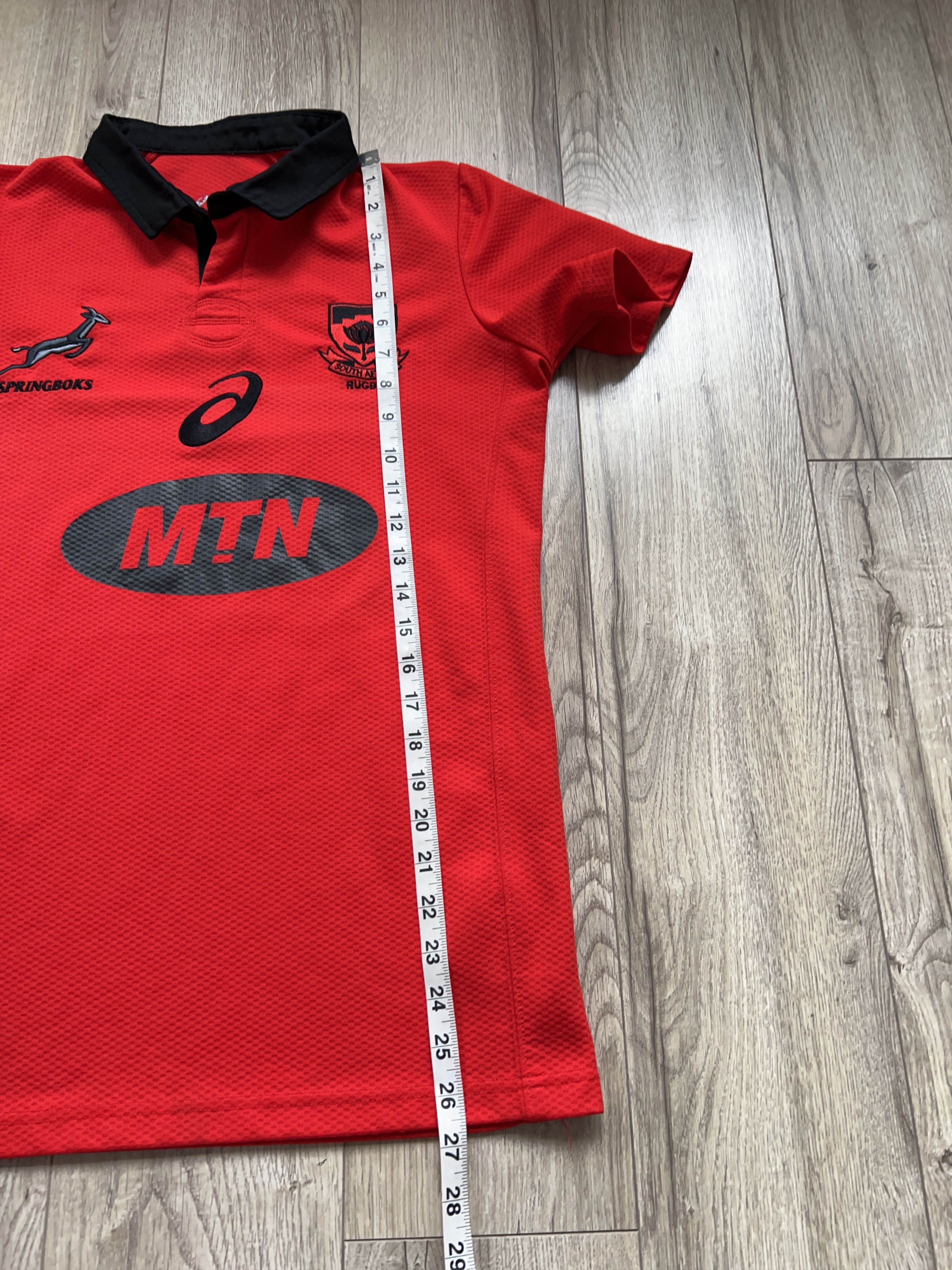 Asics South Africa Springboks Shirt Jersey Red Polyester Size S Size US S / EU 44-46 / 1 - 7 Thumbnail