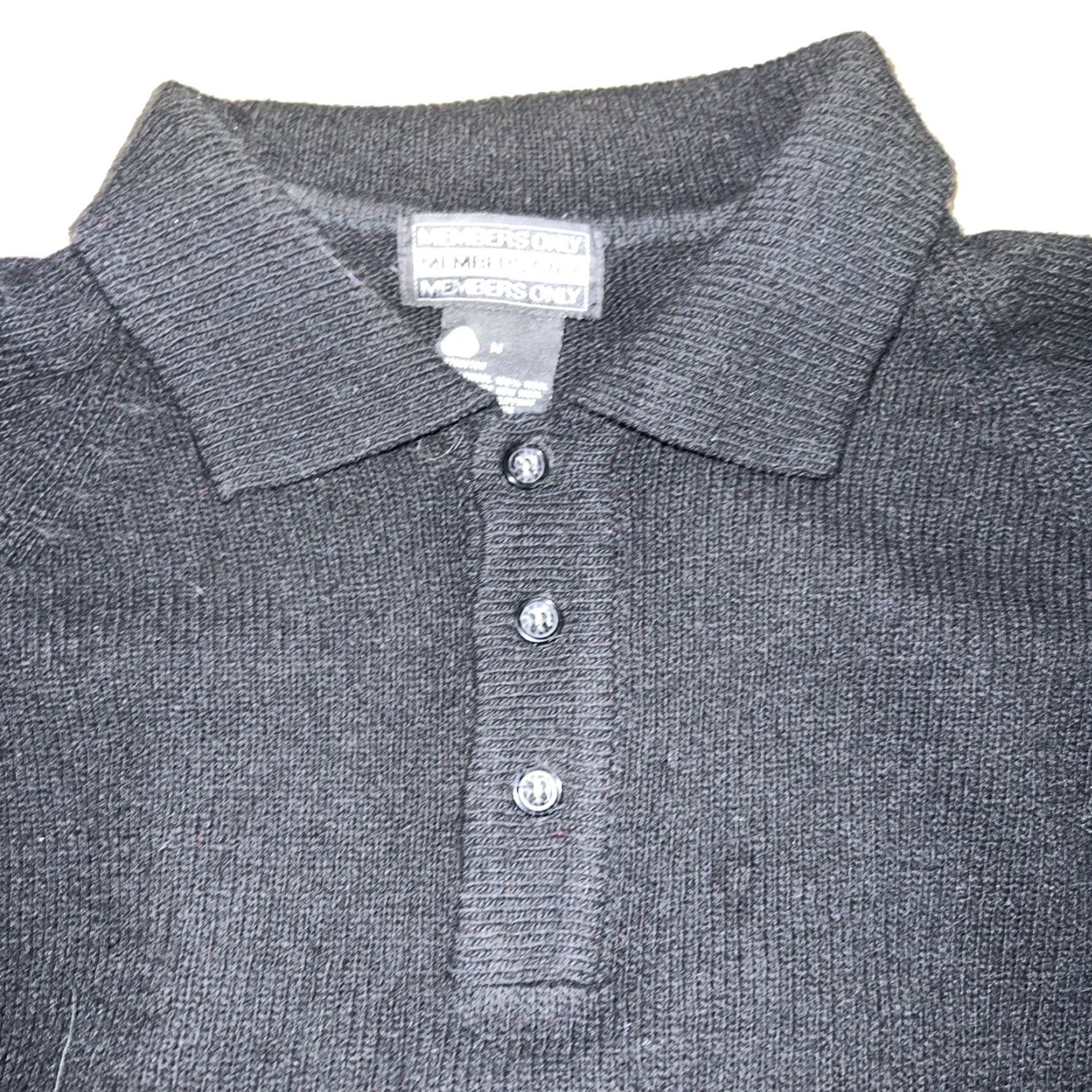 Members Only Members Only Sweater Mens Size M Black Wool Half Button Pullover Size US M / EU 48-50 / 2 - 2 Thumbnail