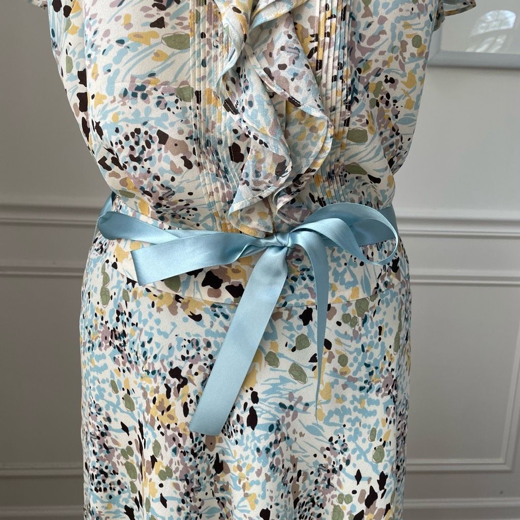 Jones New York Jones New York 100% Silk Voile Skirt Blouse Set 6 Size M / US 6-8 / IT 42-44 - 4 Thumbnail