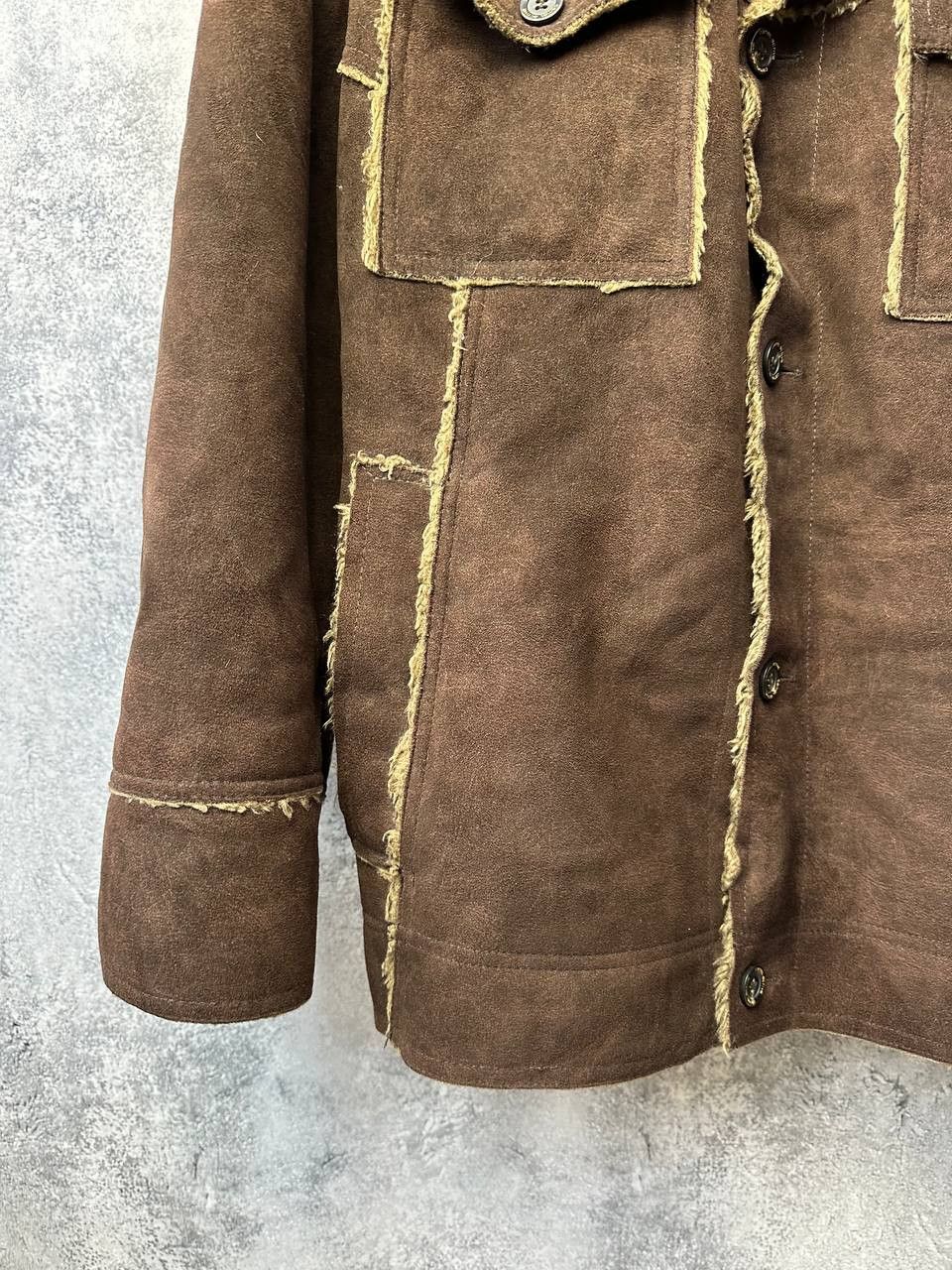 camel active Camel Active Shearling Jacket Brown Suede Look Warm Stylish Size US L / EU 52-54 / 3 - 8 Thumbnail