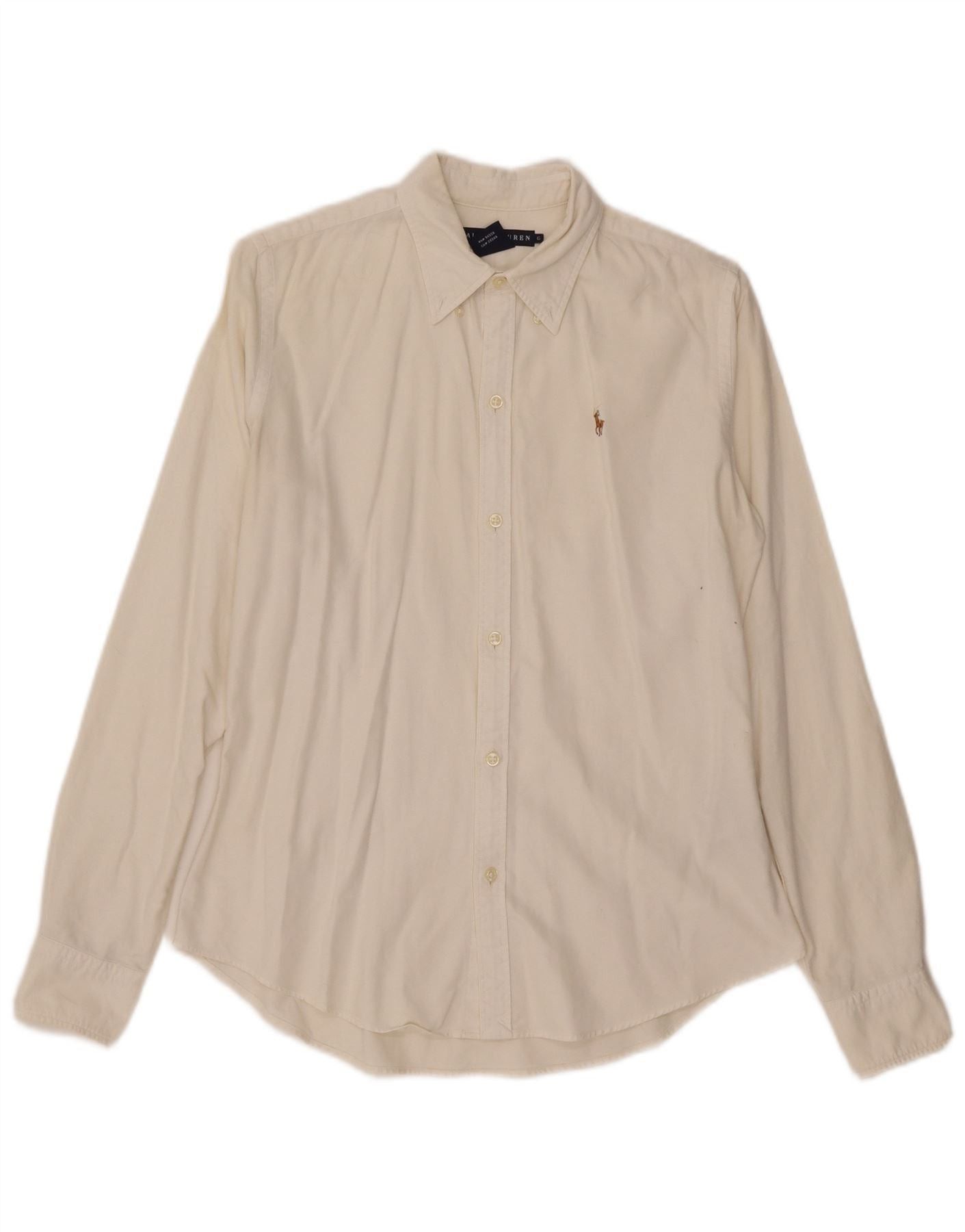 Ralph Lauren Womens Shirt US 6 Medium White Cotton Size S / US 4 / IT 40 - 1 Thumbnail