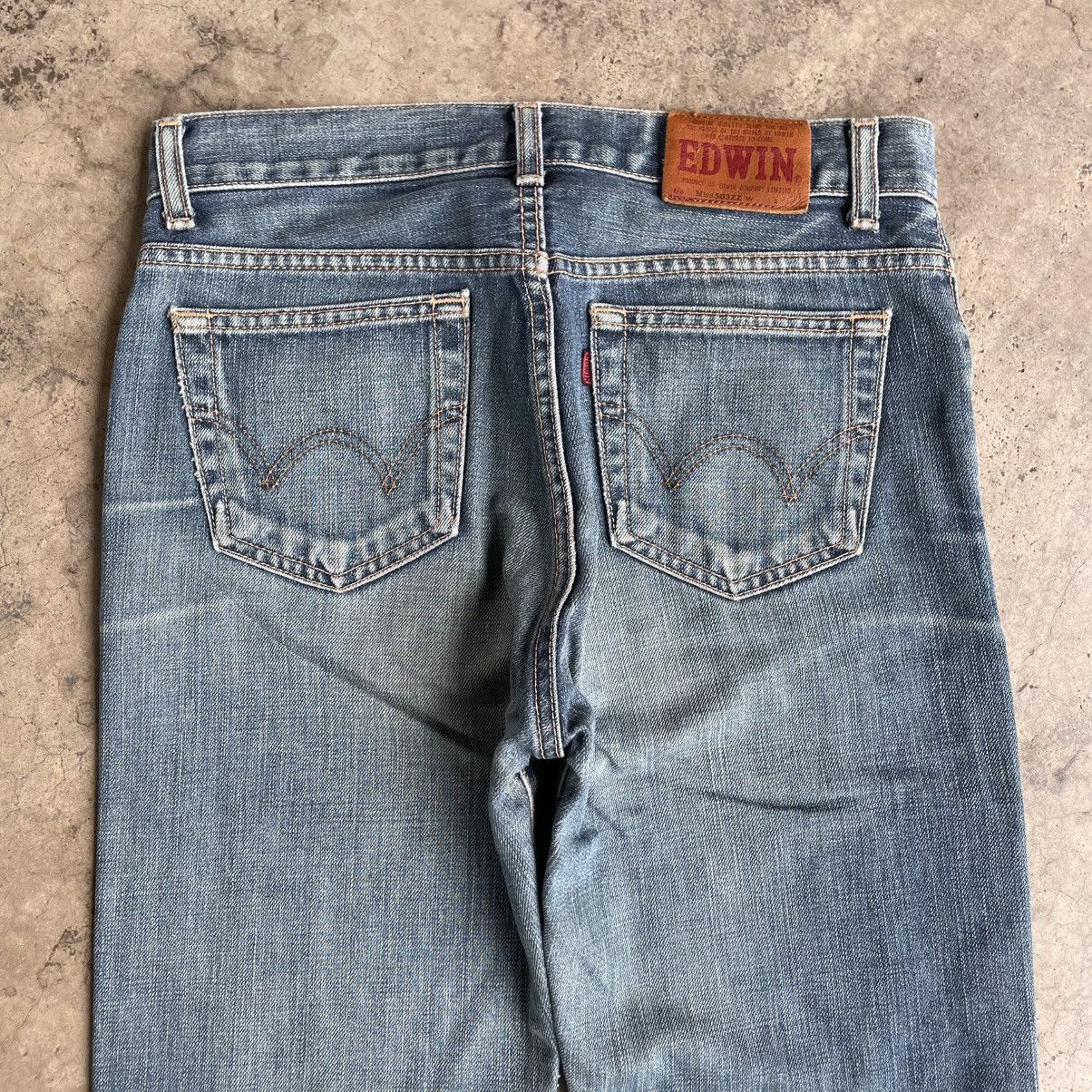 Edwin 🔥Vintage Edwin 503 Stoned Washed Ripped Distress Denim Jeans Size US 29 - 5 Thumbnail
