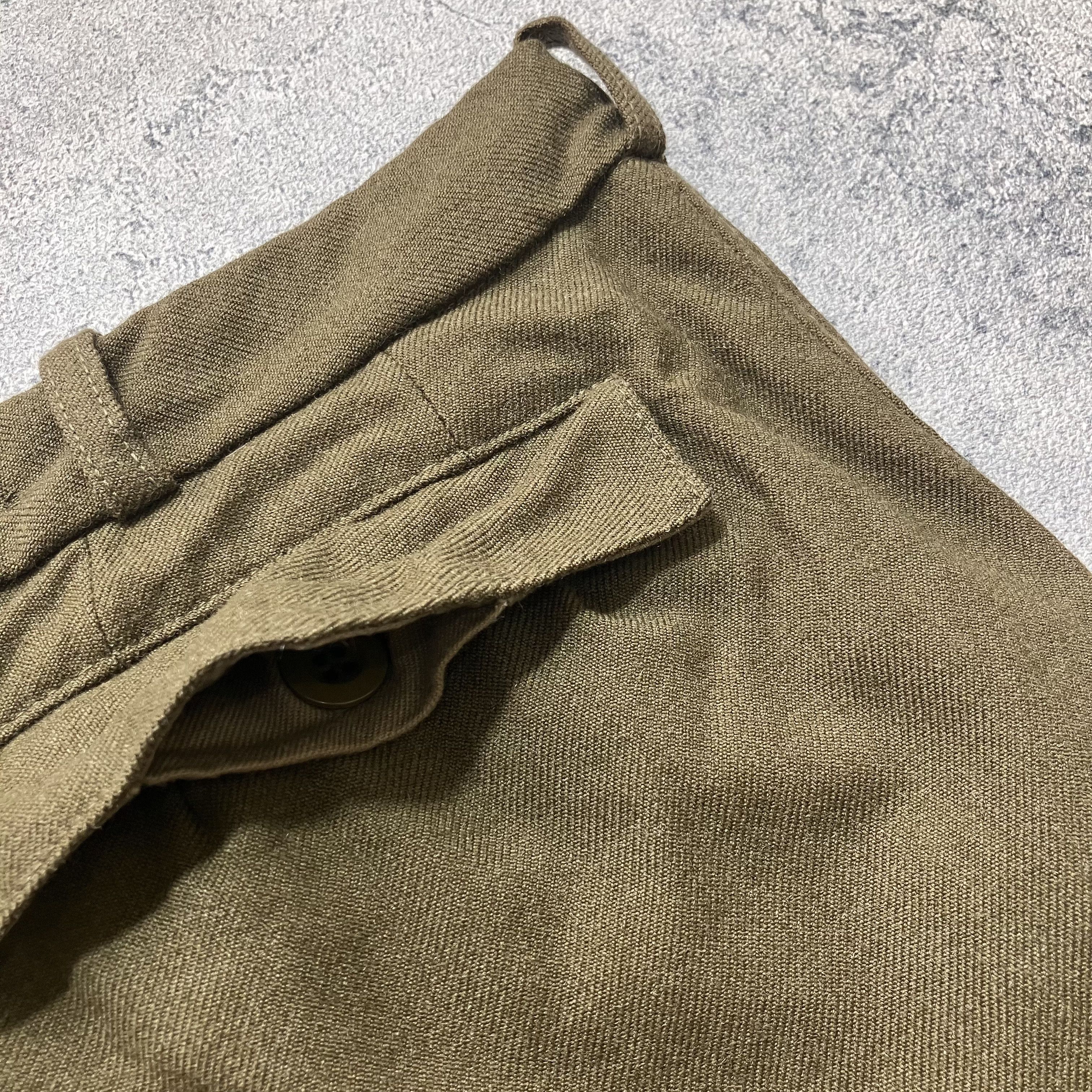 The Real McCoy's 1970's Vintage Belgian Army OG Battledress trousers Size US 33 - 8 Thumbnail