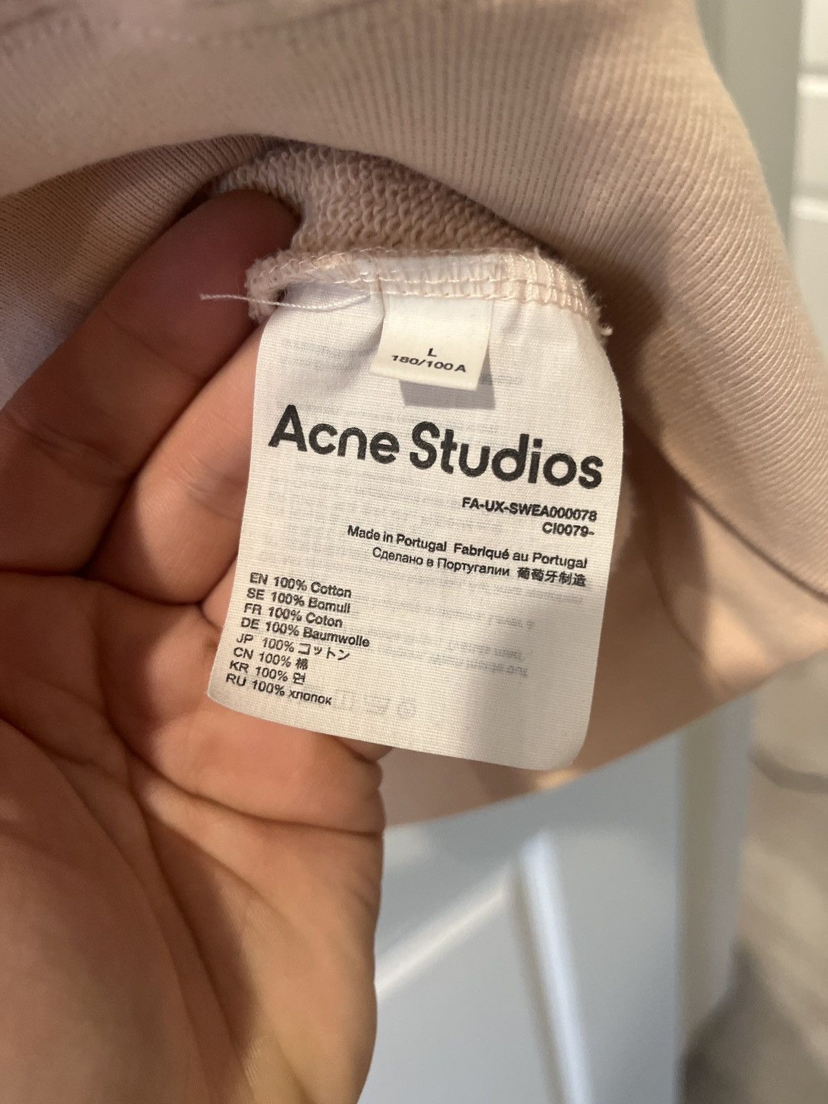 Acne Studios Acne Studios Hoodie Size Large Light Pink Size US L / EU 52-54 / 3 - 4 Thumbnail