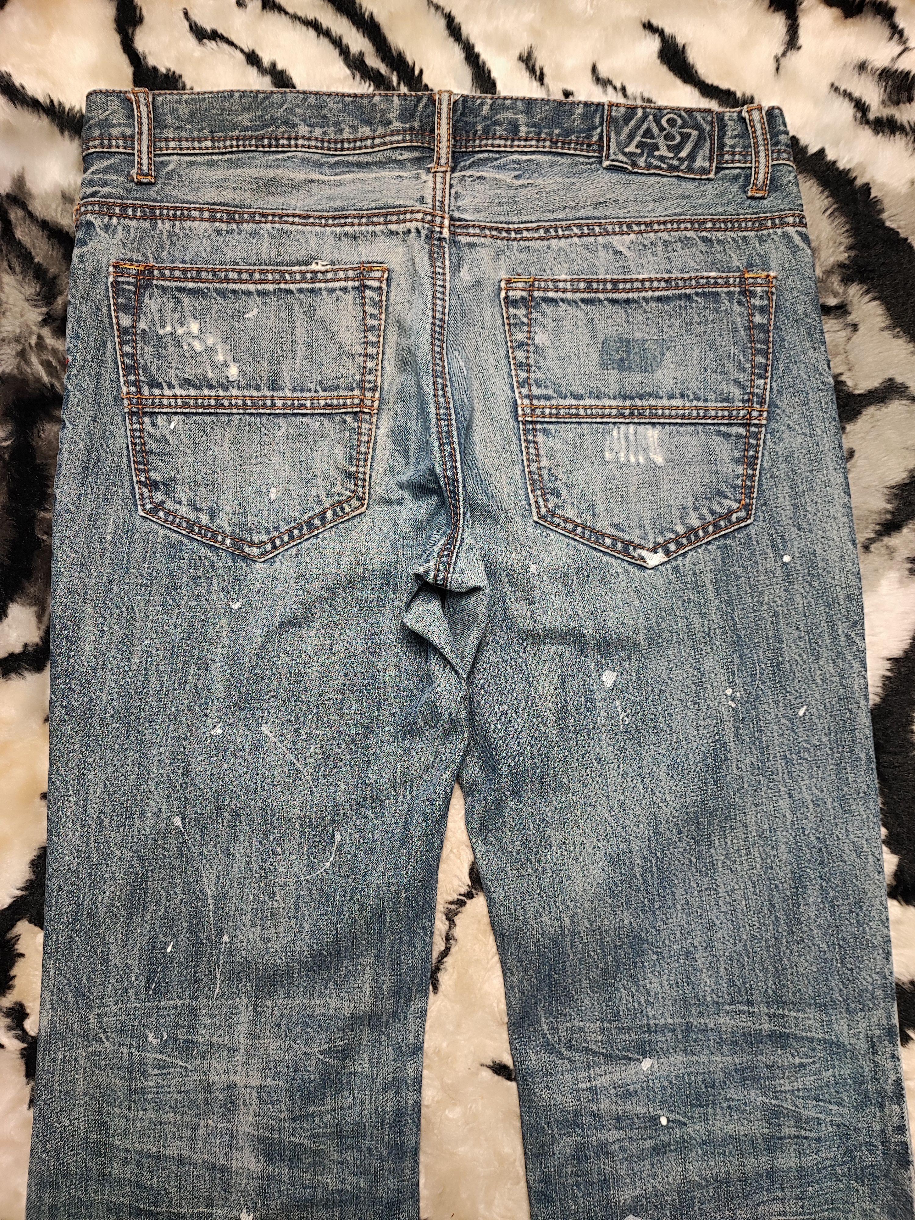 Aeropostale × Vintage Crazy Vintage Y2K/2000s Baggy Grunge Distressed Flared Jeans Size US 36 / EU 52 - 14 Thumbnail