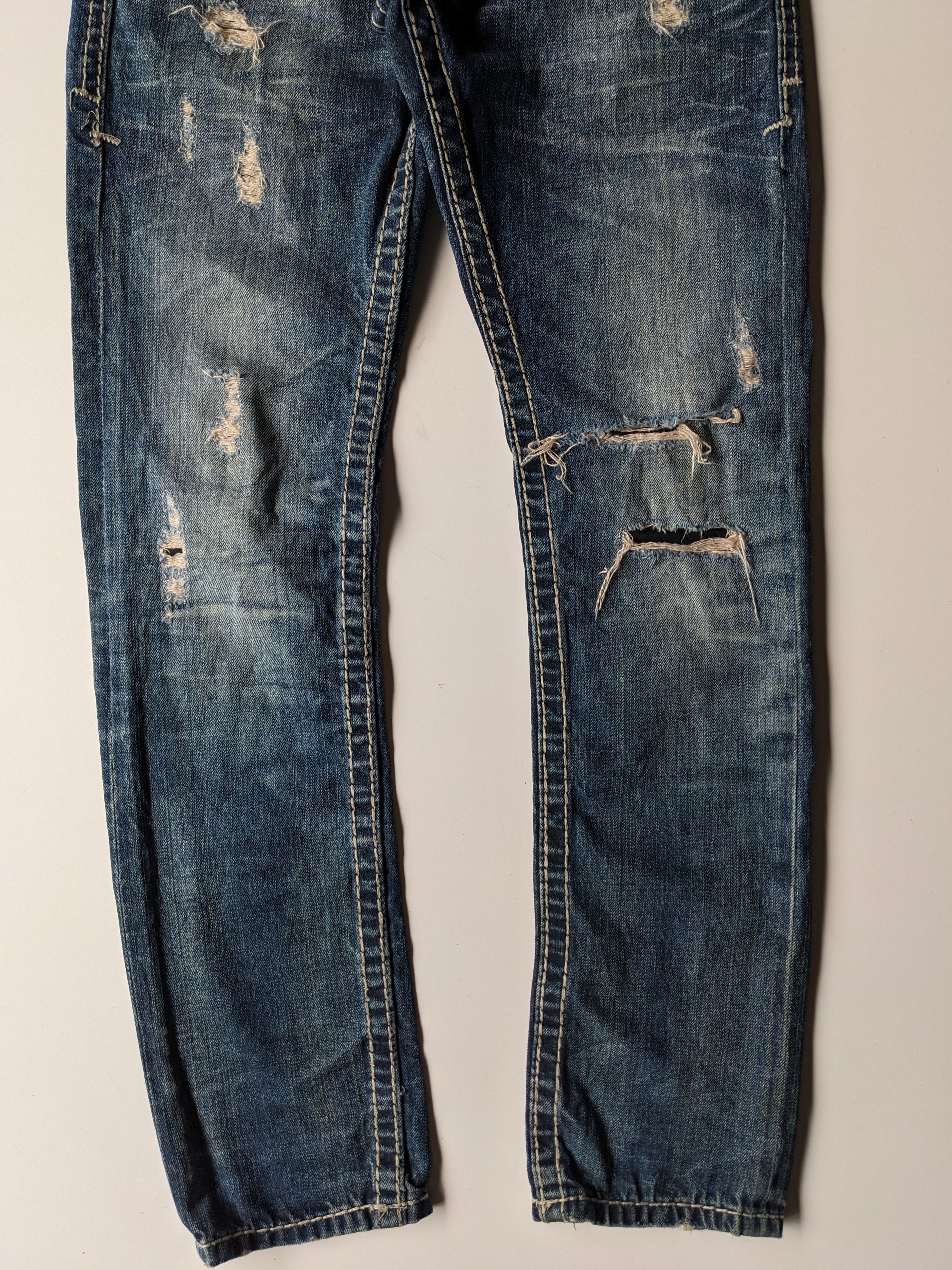 If Six Was Nine × Japanese Brand × Tornado Mart Rivet de Cru distressed ripped jeans Size US 32 / EU 48 - 4 Thumbnail