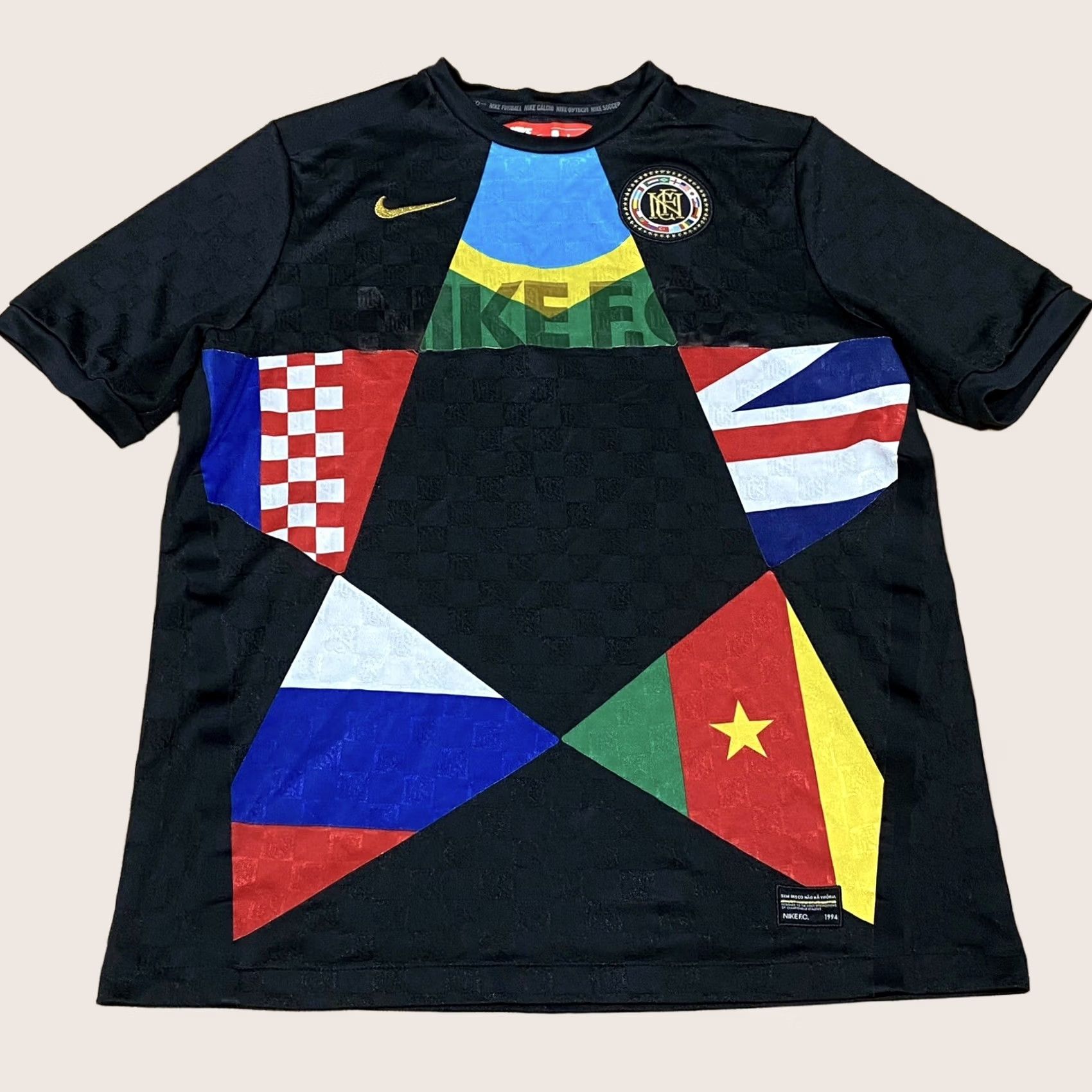 Nike Nike FC Shirt With Flag Print, Black, Large UK Mens Pre Loved Top Used Size US L / EU 52-54 / 3 - 1 Thumbnail