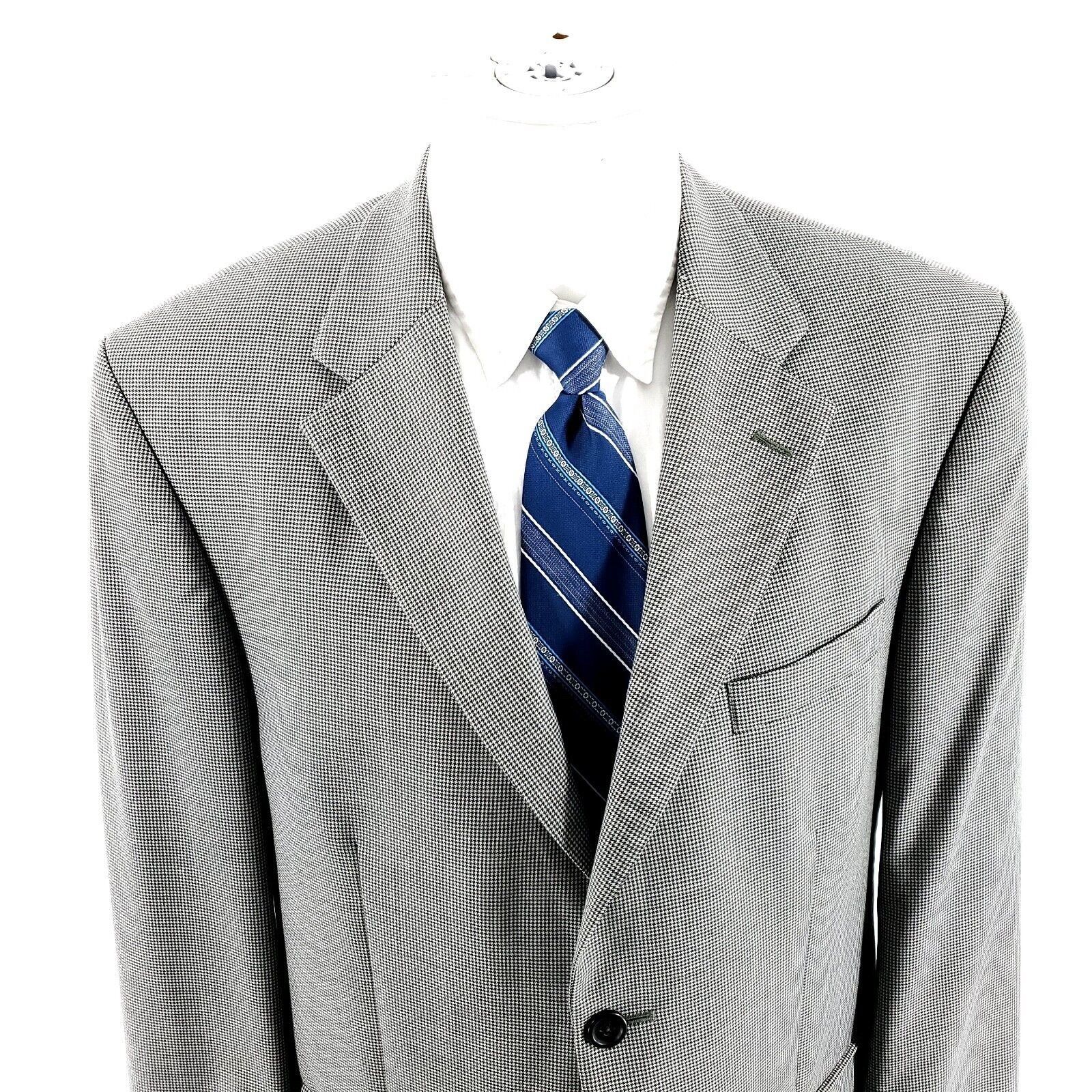 Nautica Nautica Wool 2 Button Sport Coat 44R Gray Beige Green Hounds Size 44R - 1 Thumbnail