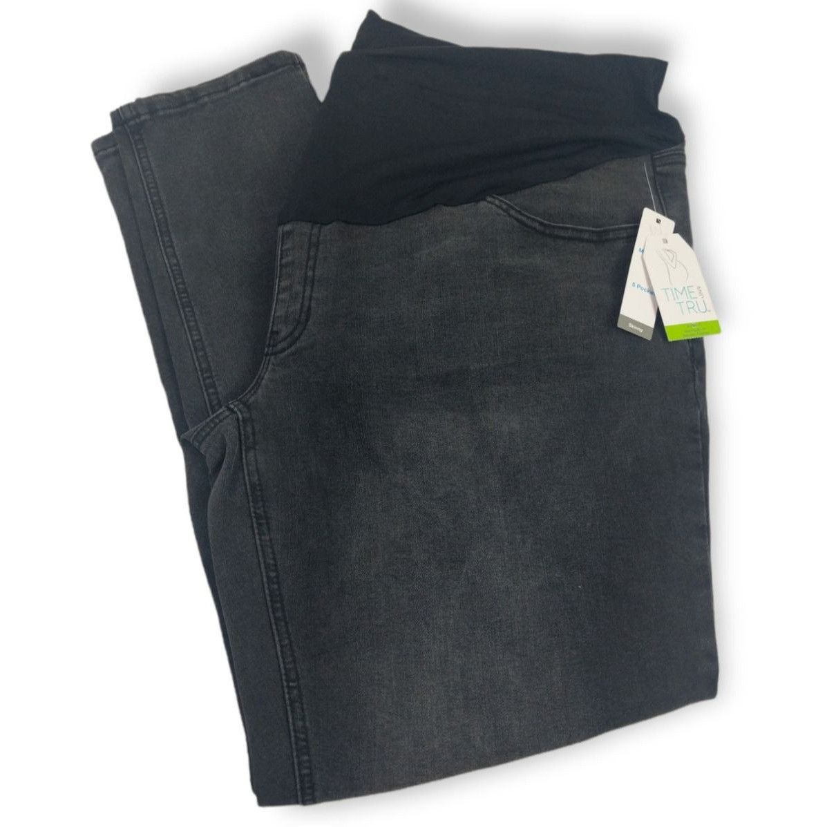 Other Time & Tru Misses XL 5 Pocket Maternity Skinny Jeans with Co Size 32" / US 10 / IT 46 - 8 Thumbnail