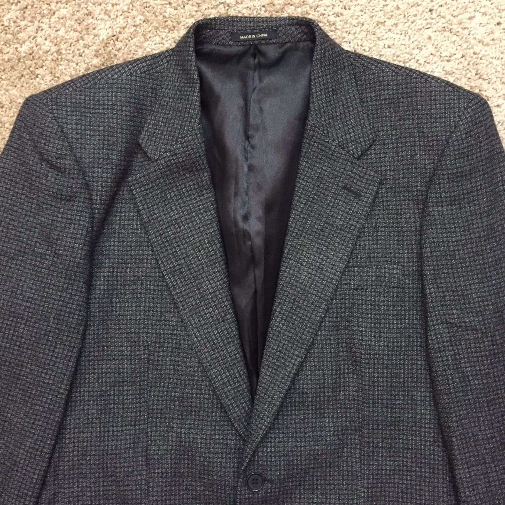 Vintage VINTAGE Woolrich Blazer Mens 40 Long Gray Check Wool Size 40R - 3 Thumbnail