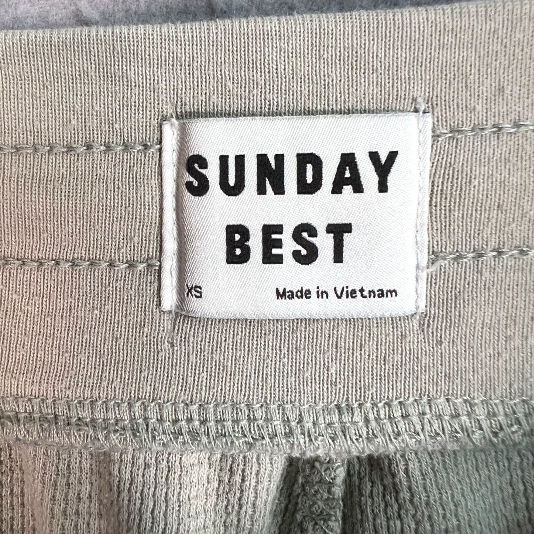 Vintage Sunday Best Womens XS Waffle Knit Beige Joggers Sweatpants Sweatpants Pockets Casual Vintage: No Size 26" / US 2 / IT 38 - 3 Thumbnail