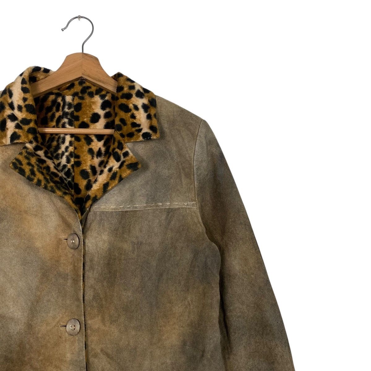 Designer Vintage Pilerria leopard revesable coat jacket Size US M / EU 48-50 / 2 - 17 Thumbnail