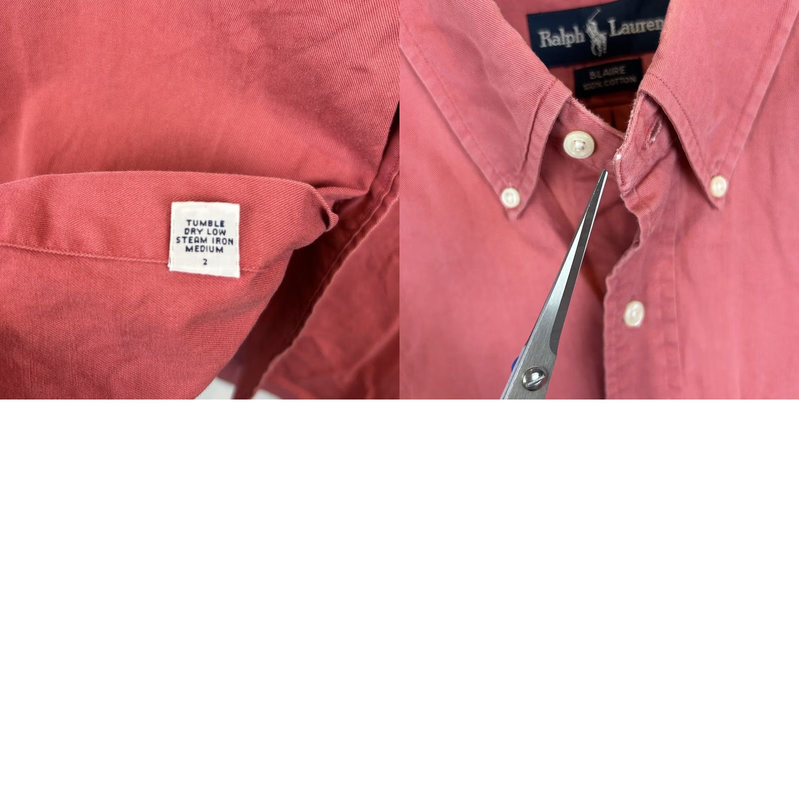 Ralph Lauren Ralph Lauren Shirt Mens L Blaire Button Up Oxford Hort Sleeve Salmon Pony Read Size US L / EU 52-54 / 3 - 9 Thumbnail