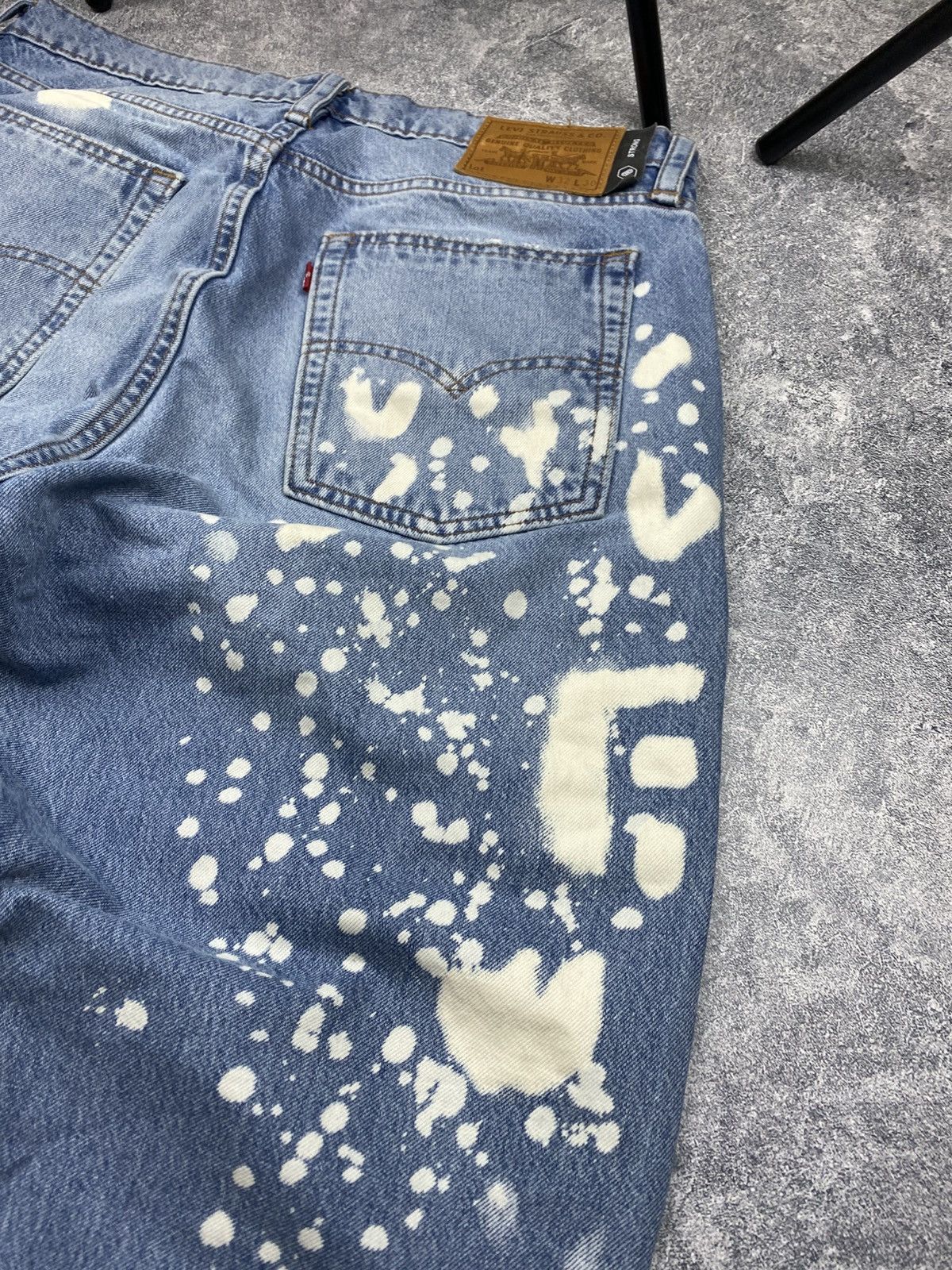 Levi's Levis Custom Faded Distressed Crazy Jeans Size US 32 / EU 48 - 5 Thumbnail