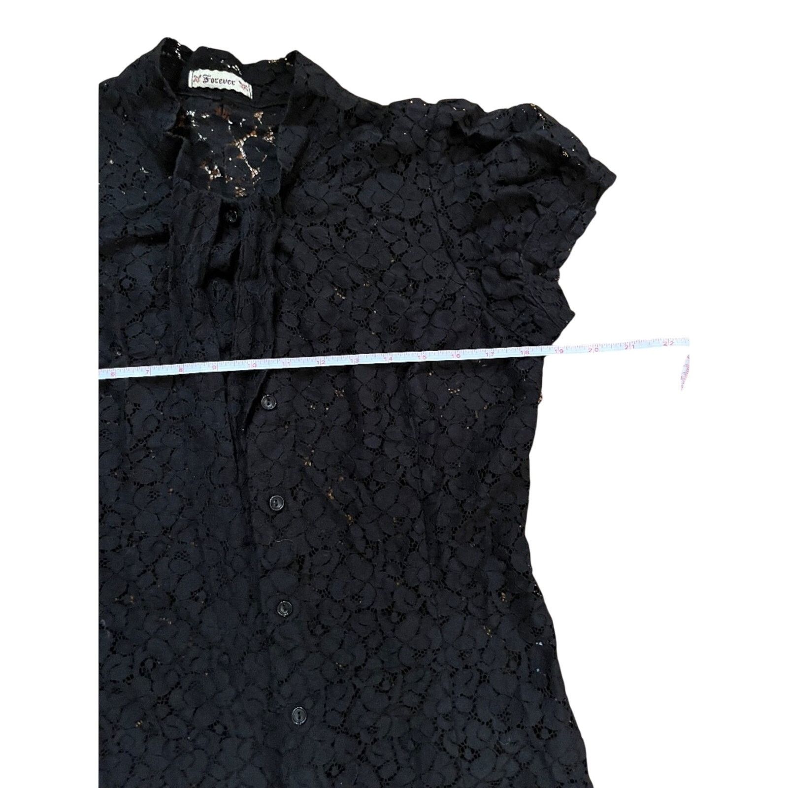 Forever 21 Vintage Y2K Forever 21 Black Lace Blouse Size Small Size S / US 4 / IT 40 - 5 Thumbnail