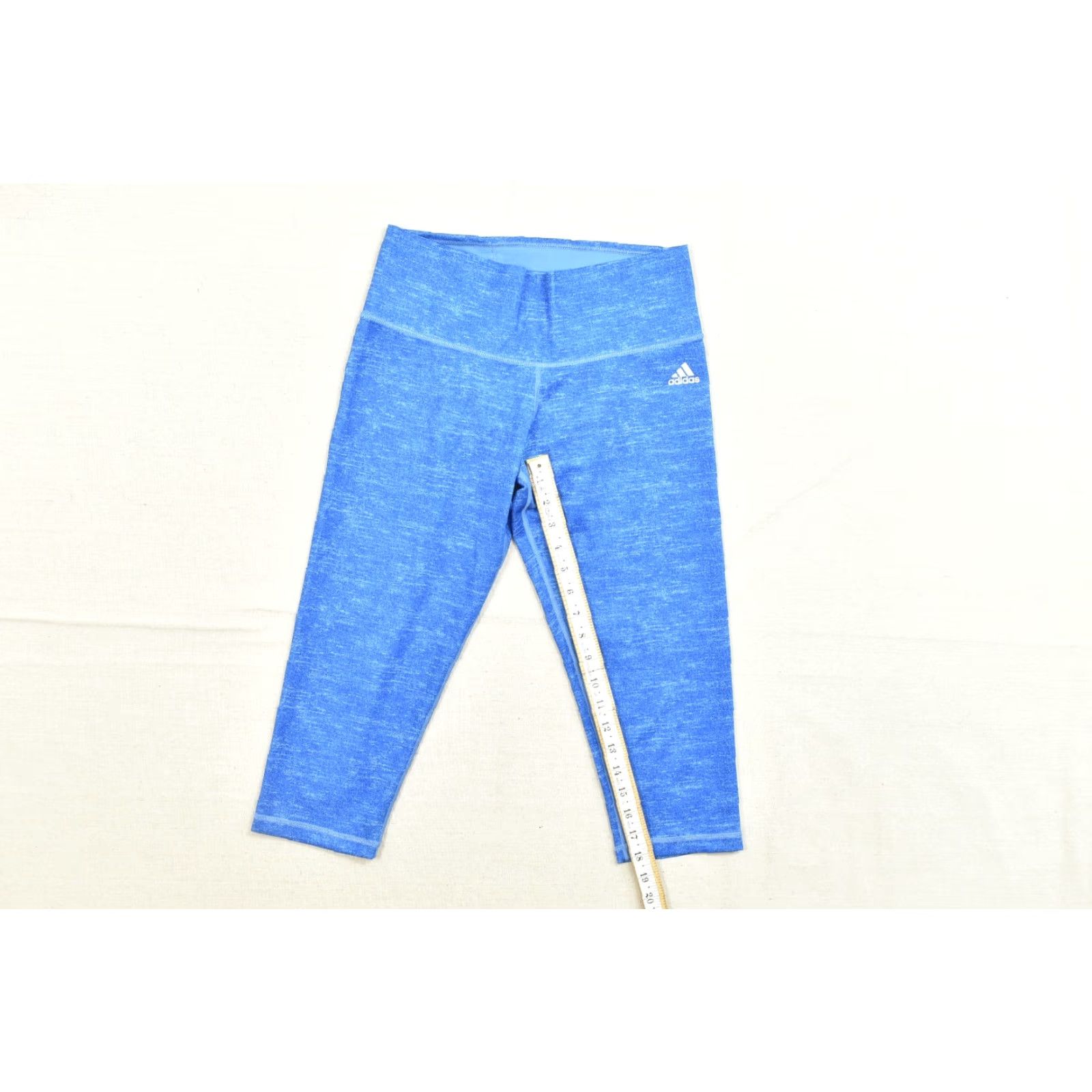 Adidas adidas Climalite Cropped Leggings Women's M Blue Space Dye Pants Skinny Cropped Logo Summer Women Clothing Size 32" / US 10 / IT 46 - 4 Thumbnail