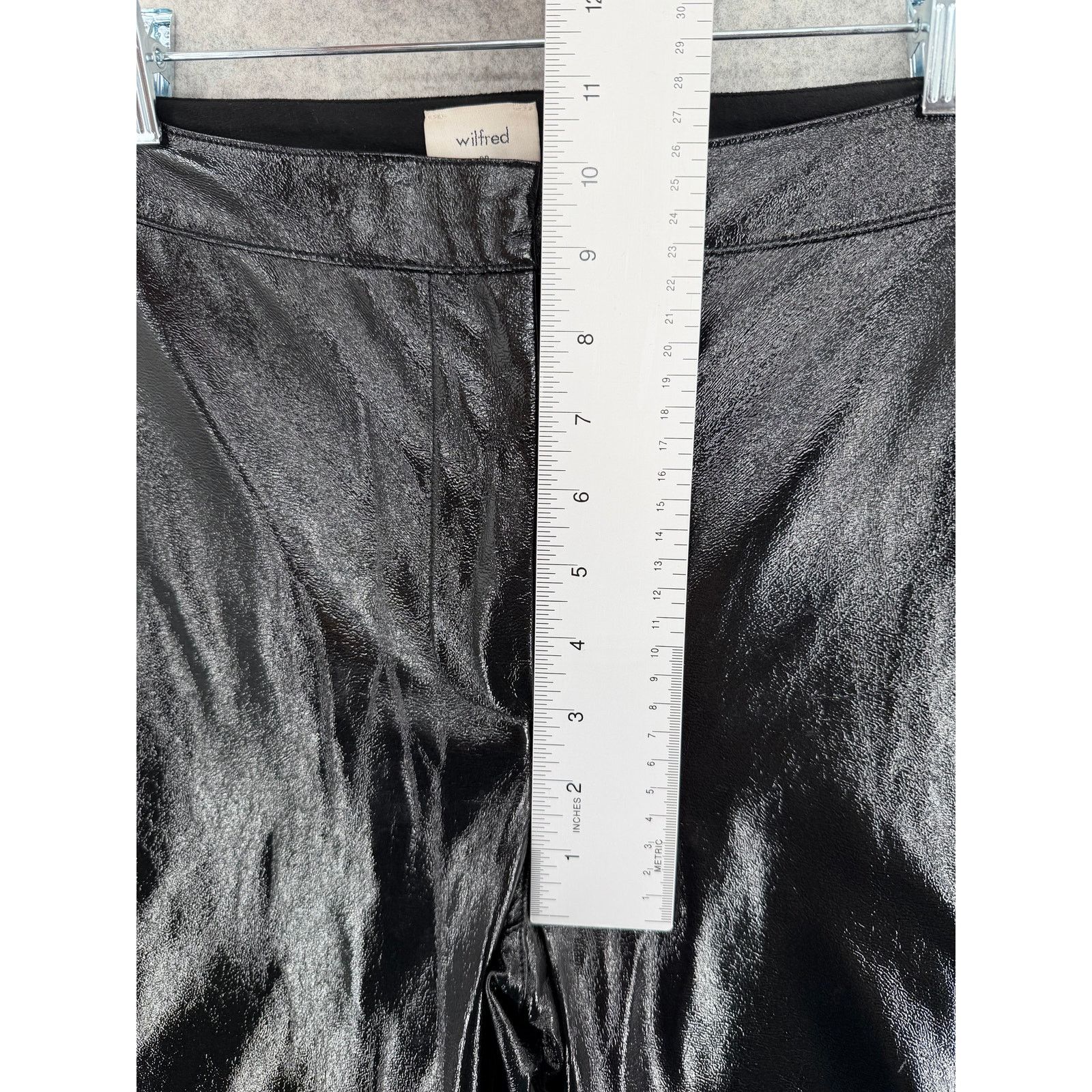 Aritzia Aritzia Wilfred Black Vegan Leather Straight Leg Trousers 00 Size 24" / US 00 / IT 34 - 5 Thumbnail