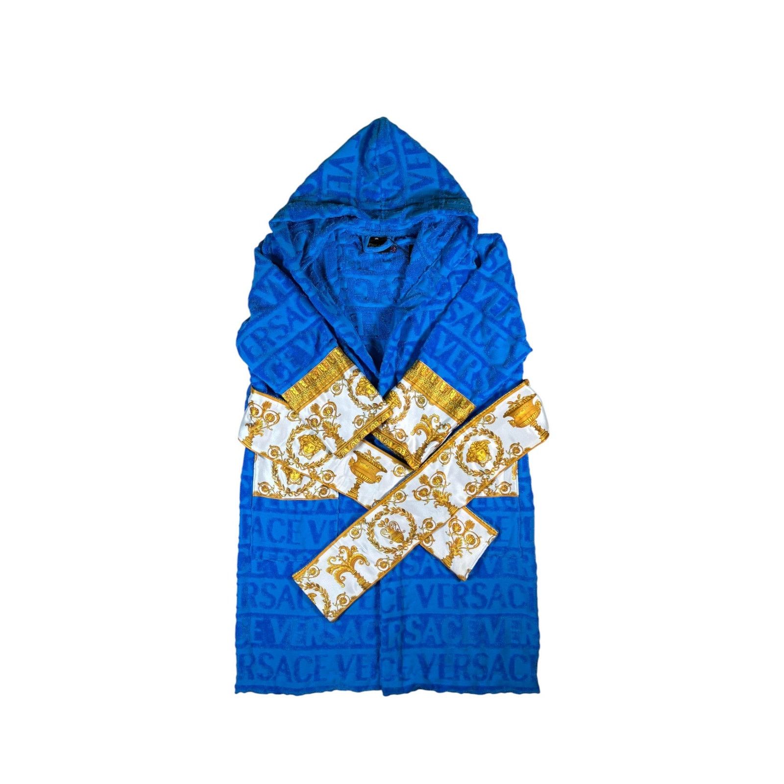 Versace Versace Monogram Blue Robe Size ONE SIZE - 1 Thumbnail