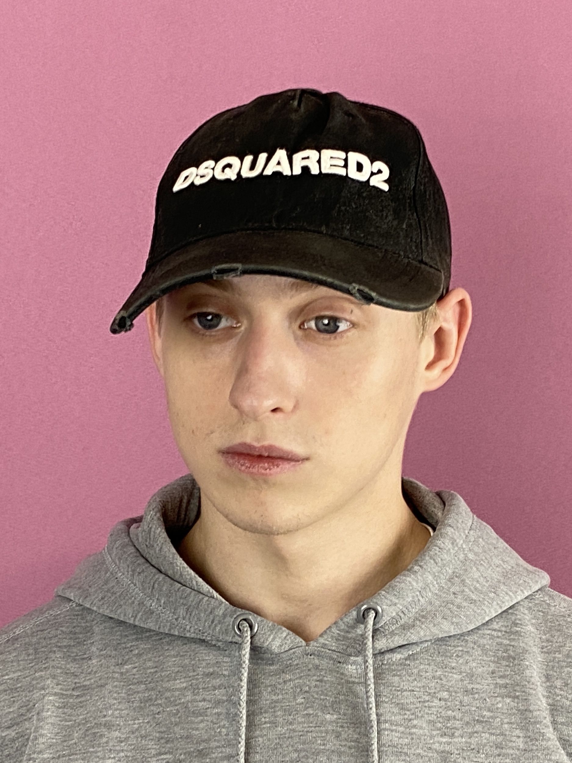 Designer × Dsquared2 Dsquared2 Vintage Distressed Baseball Cap Size ONE SIZE - 2 Thumbnail
