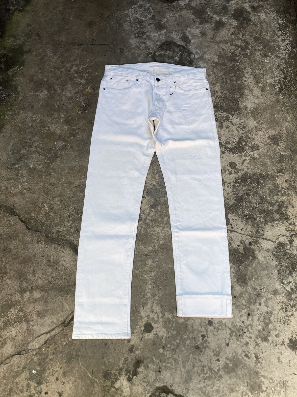 NANO universe Nano Universe Sartoria Denim Slim Cut White Selvedge Size US 33 - 1 Thumbnail