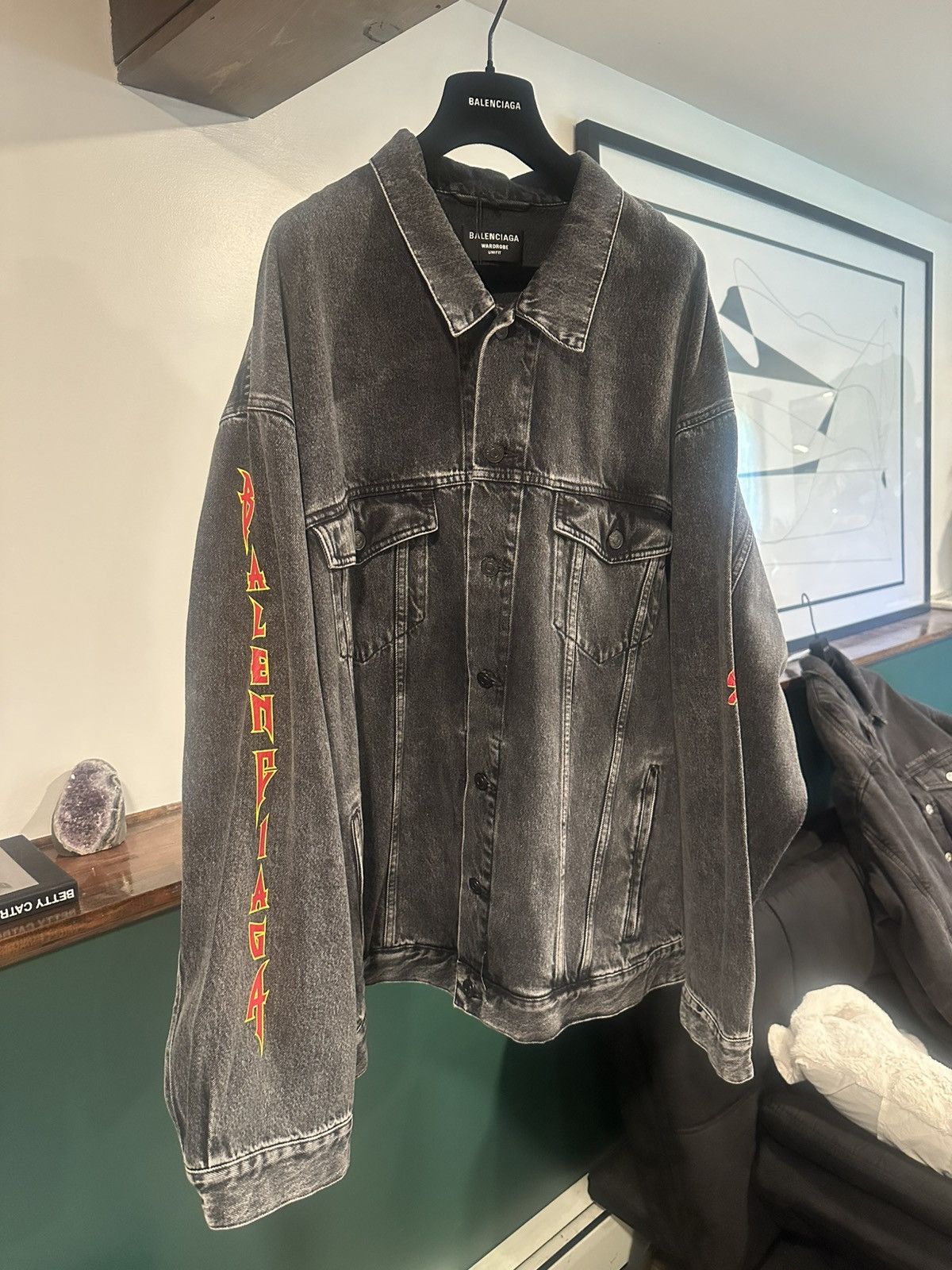 Balenciaga Balenciaga Matalica Denim Jacket Size US XL / EU 56 / 4 - 1 Thumbnail
