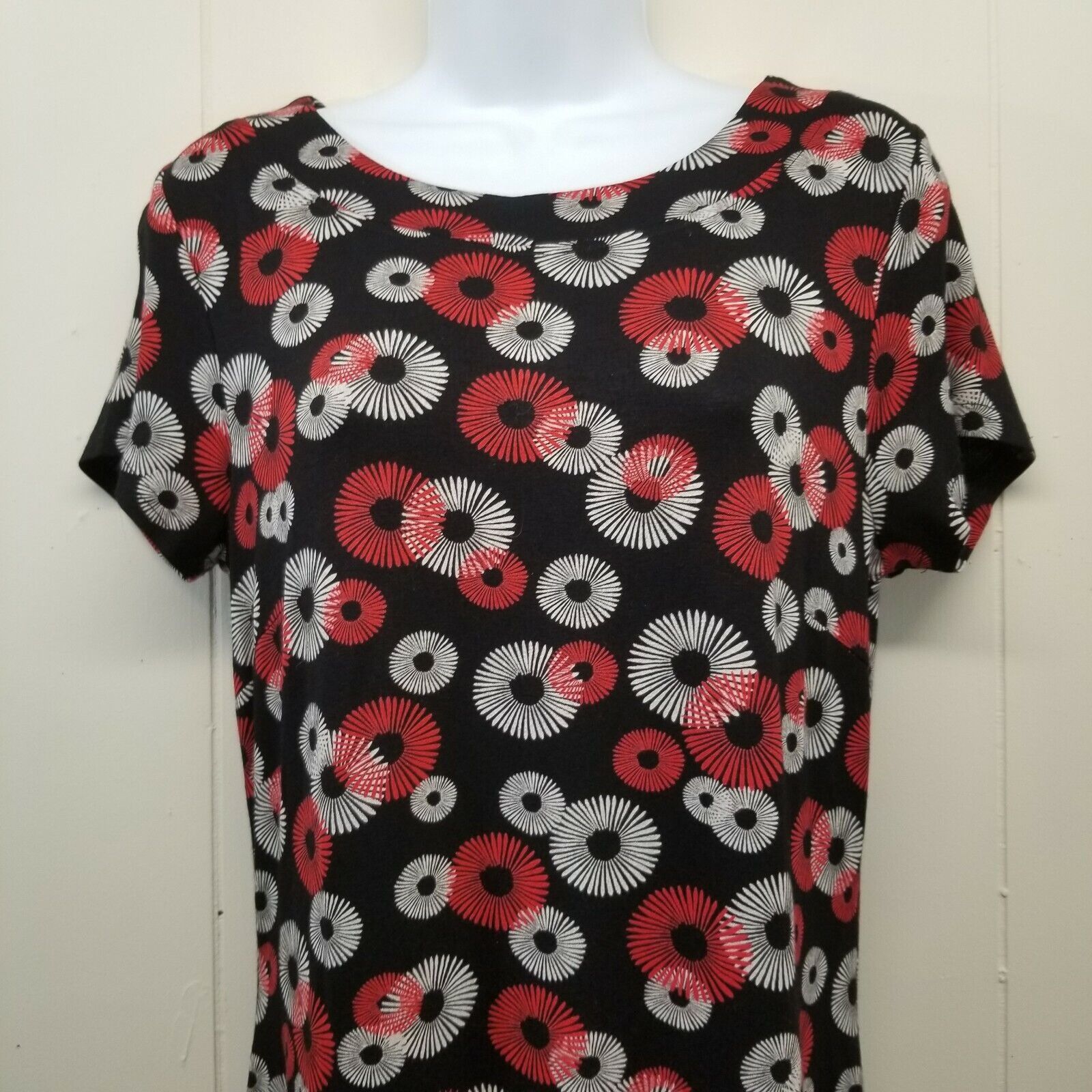 Vintage Hanna Andersson XS Dress Red Black Floral Ruffled Hem Maxi M Size XS / US 0-2 / IT 36-38 - 2 Thumbnail