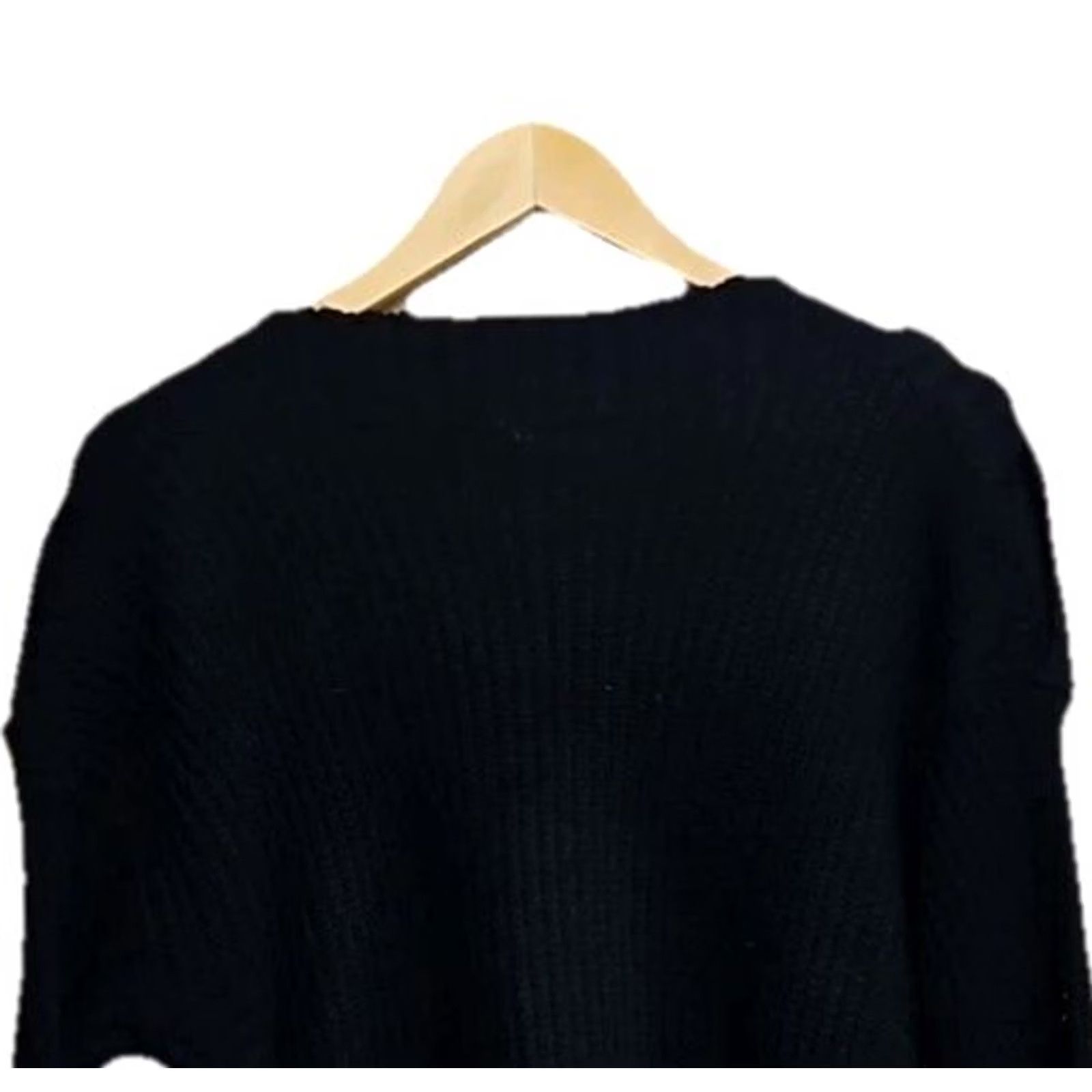 Vintage VINTAGE? No. Timeless Ribbed Knit Women’s XL Black Classic Pullover Sweater Button Shoulder Size XL / US 12-14 / IT 48-50 - 5 Thumbnail
