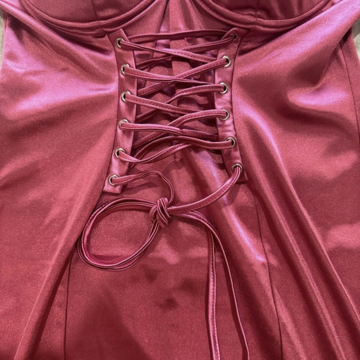 Forever 21 Pink Satin Corset Mini Dress Size S / US 4 / IT 40 - 5 Thumbnail